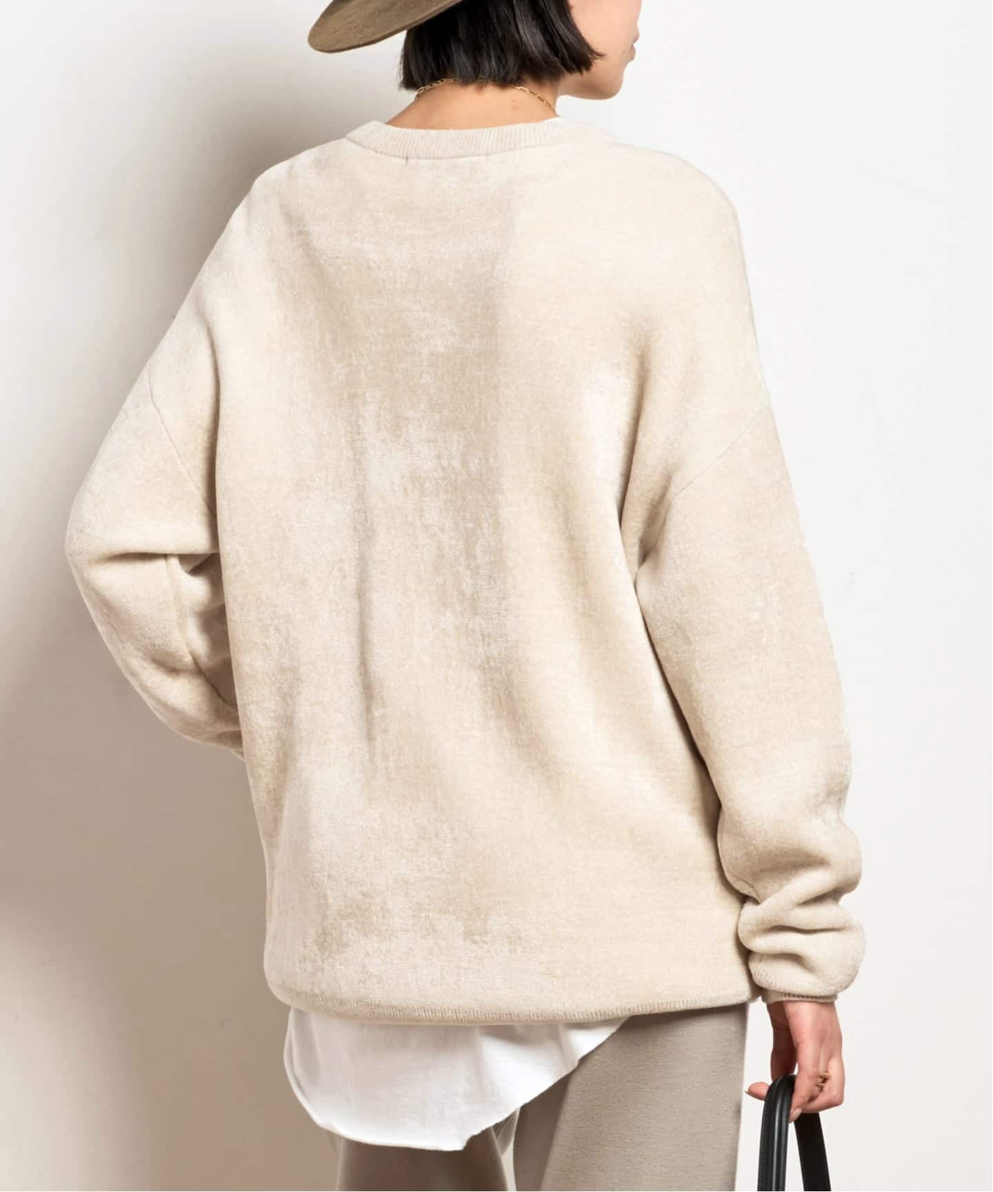 AP STUDIO ベロアニット 新品 ナチュラル ベロアニット（ニット／セーター）｜AP STUDIO（エーピーストゥディオ