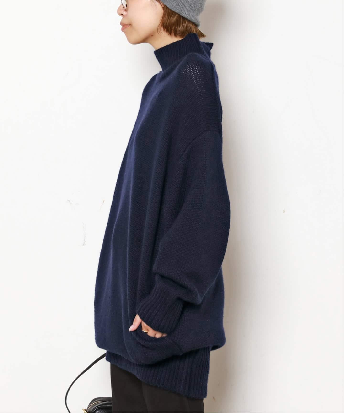 【美品✨】AP STUDIO WOLLY Vプルオーバー　カシミヤ混　ゆったり ウールカシミヤチュニックニット（ニット／セーター）｜AP