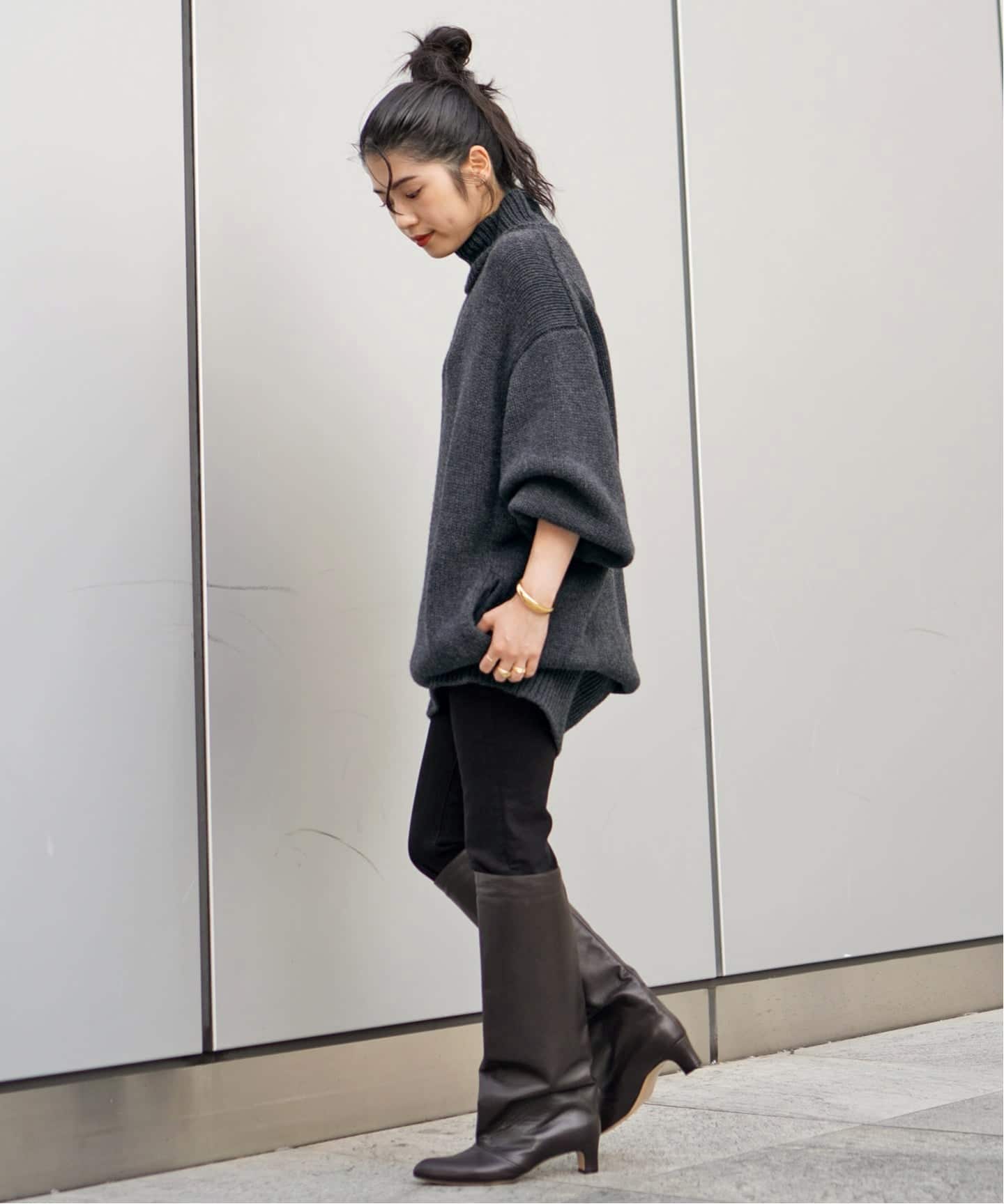 ウールカシミヤチュニックニット（ニット／セーター）｜AP STUDIO