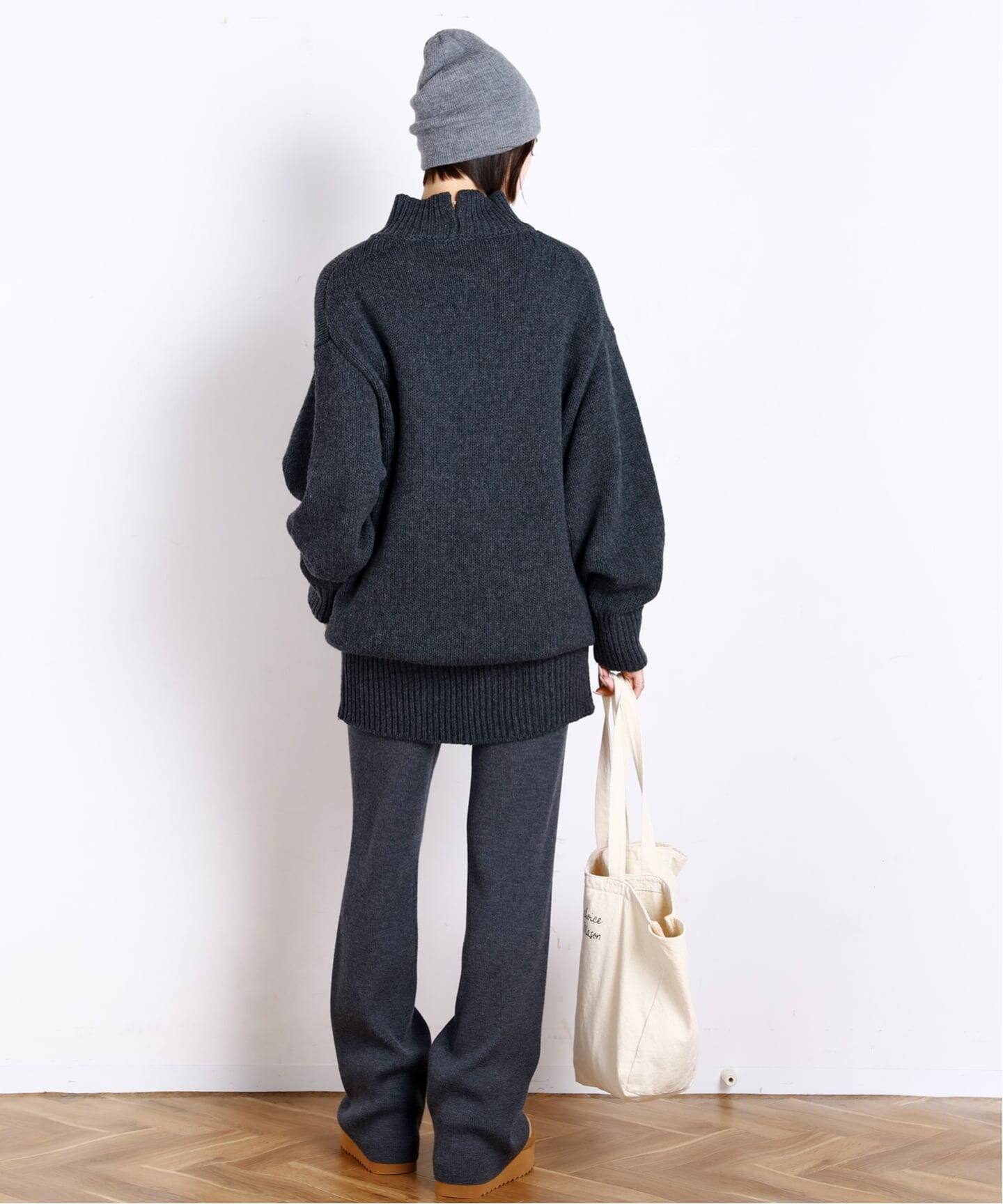ウールカシミヤチュニックニット（ニット／セーター）｜AP STUDIO