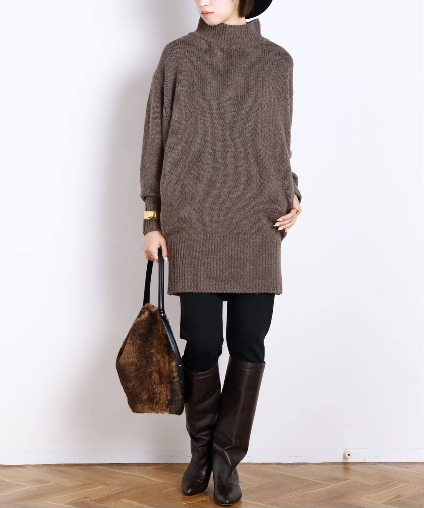 ウールカシミヤチュニックニット（ニット／セーター）｜AP STUDIO