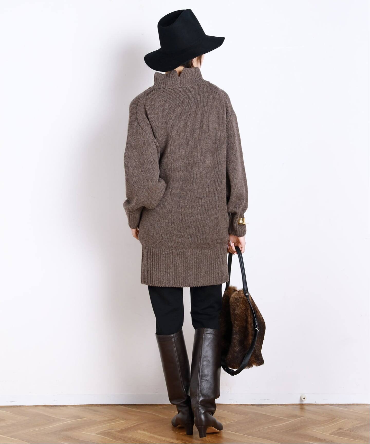 ウールカシミヤチュニックニット（ニット／セーター）｜AP STUDIO