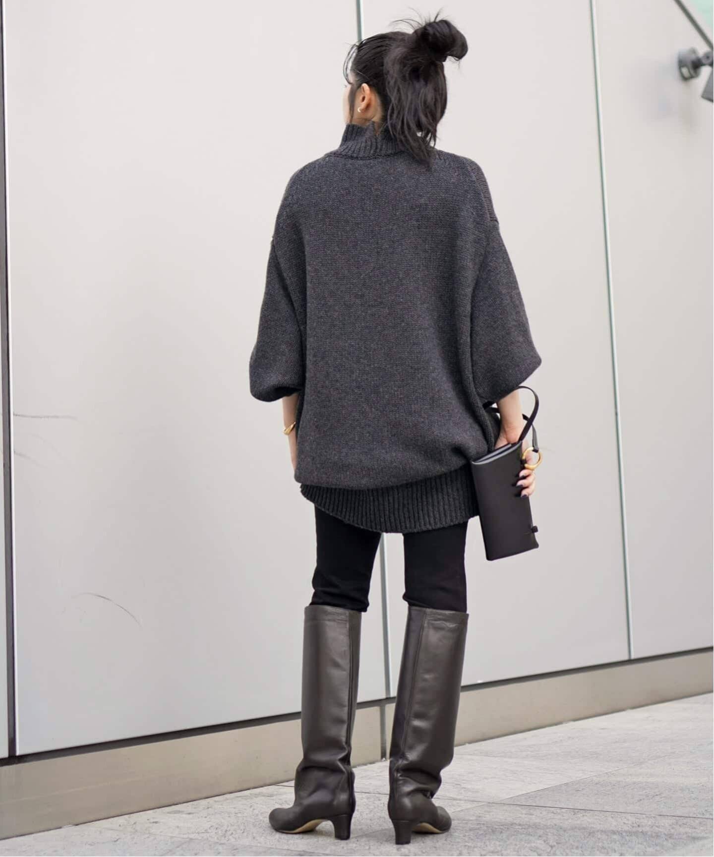 ウールカシミヤチュニックニット（ニット／セーター）｜AP STUDIO