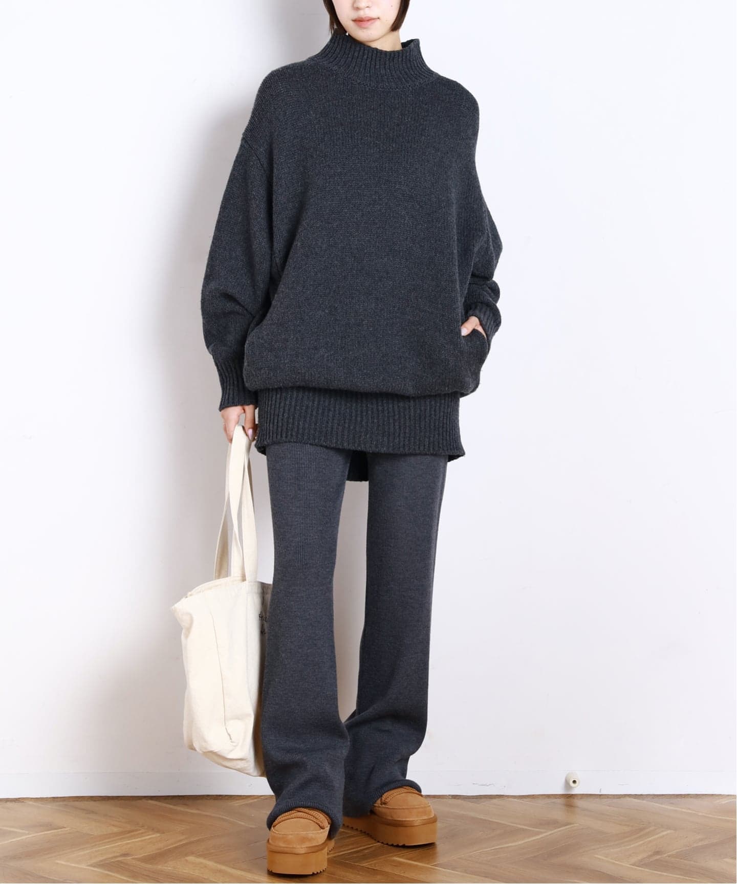 ウールカシミヤチュニックニット（ニット／セーター）｜AP STUDIO