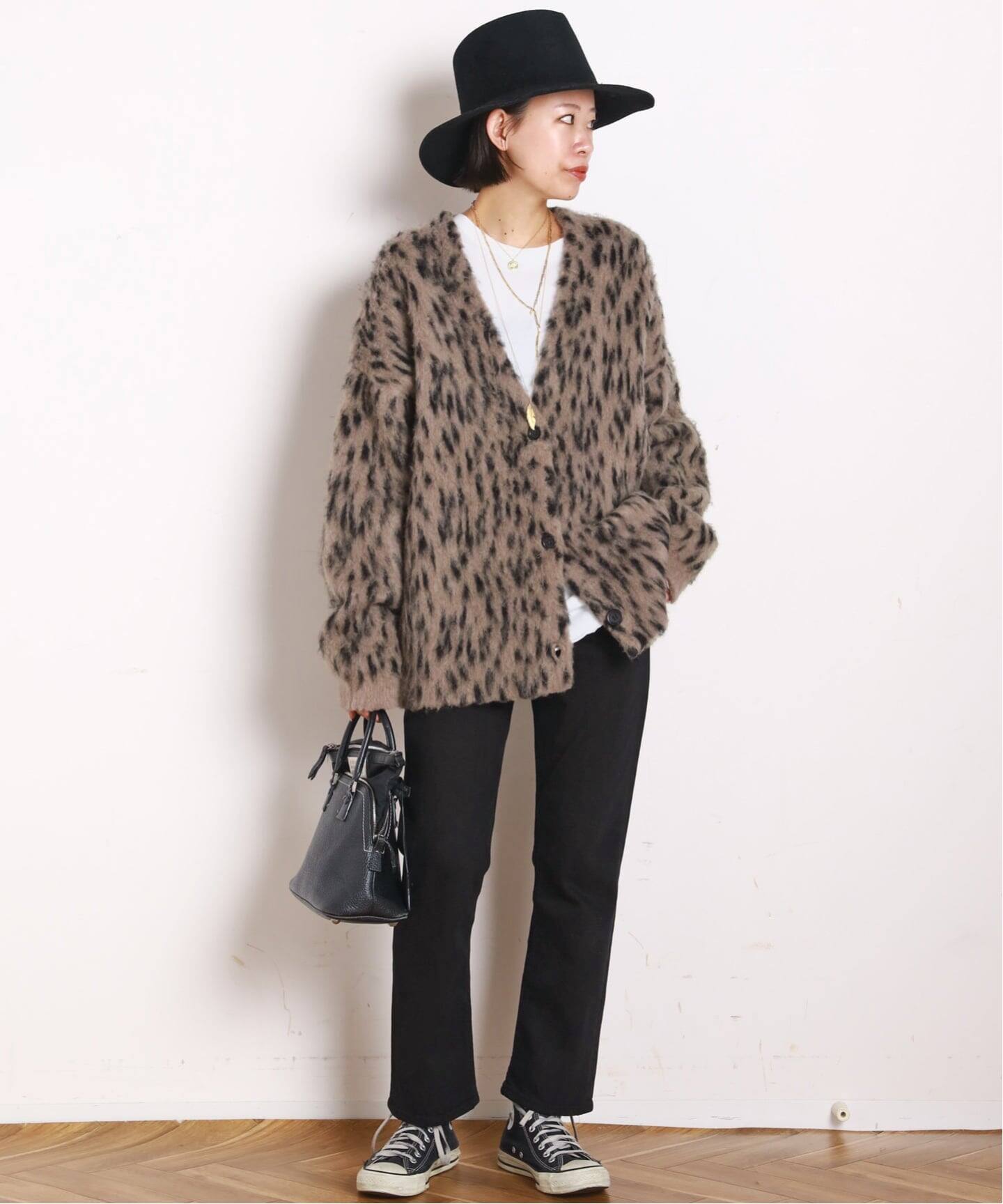 AP STUDIO レオパードジャガードカーディガン レオパードジャガードカーディガン（ニット／セーター）｜AP STUDIO