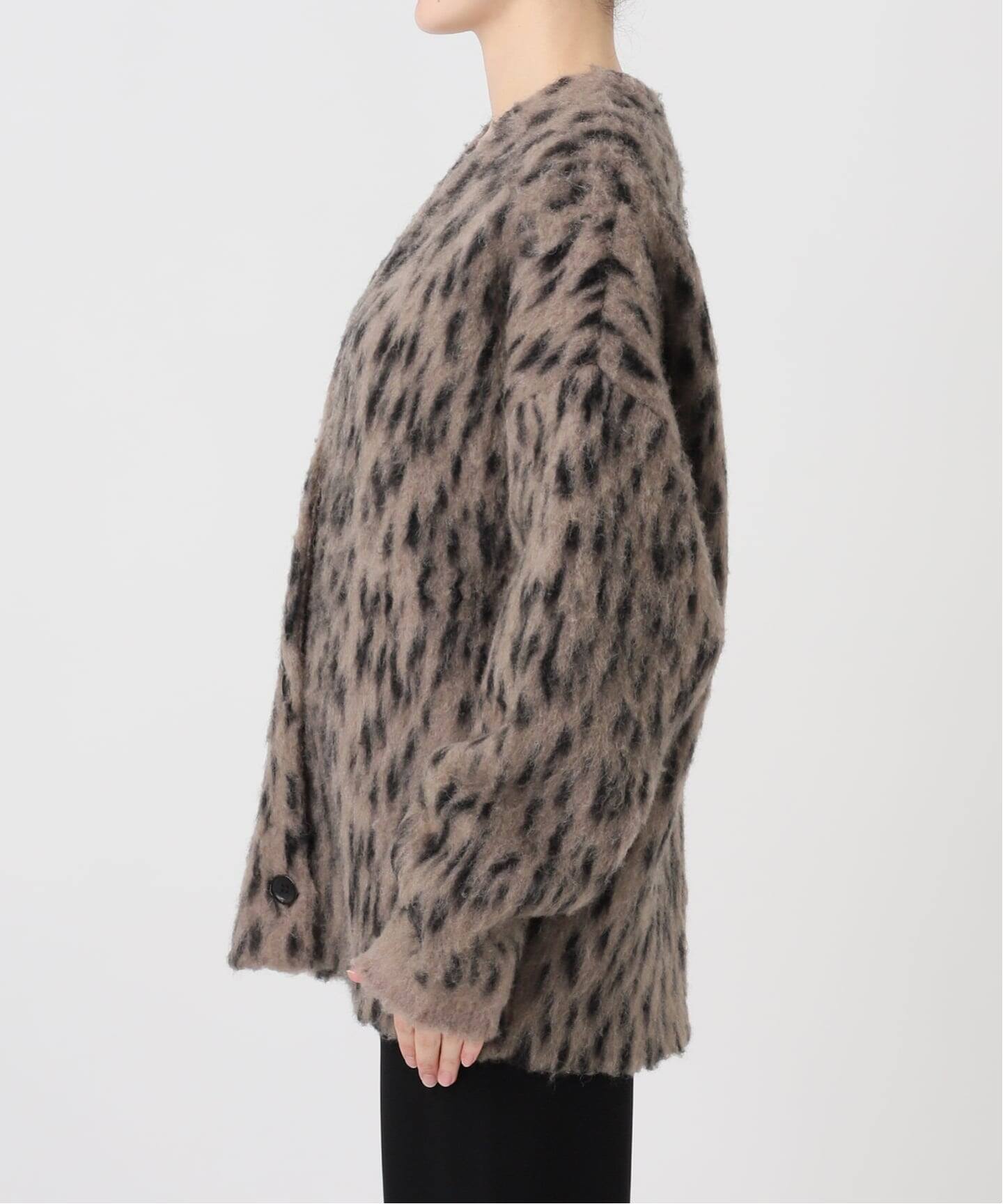 AP STUDIO レオパードジャガードカーディガン レオパードジャガードカーディガン（ニット／セーター）｜AP STUDIO