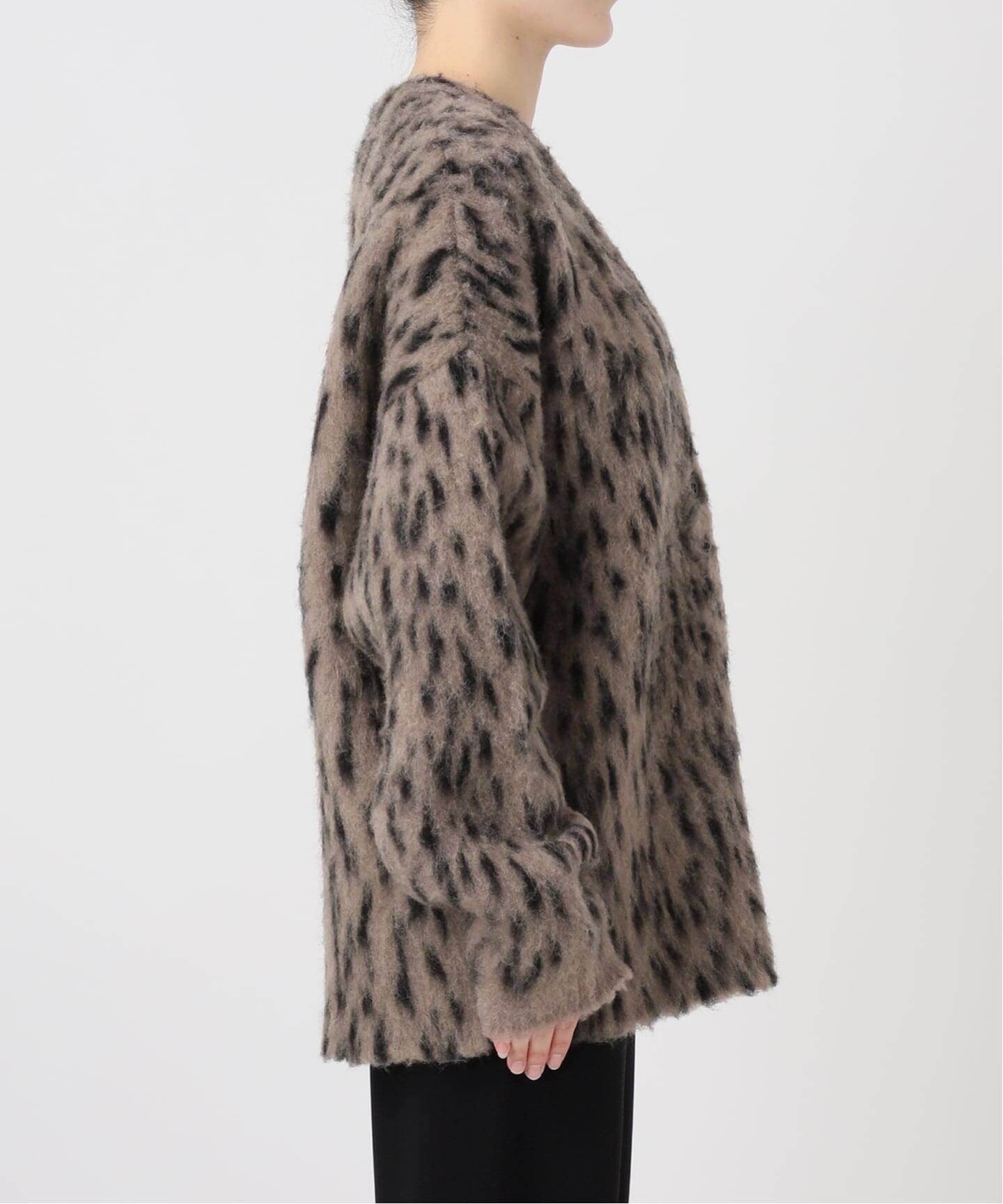 レオパードジャガードカーディガン（ニット／セーター）｜AP STUDIO