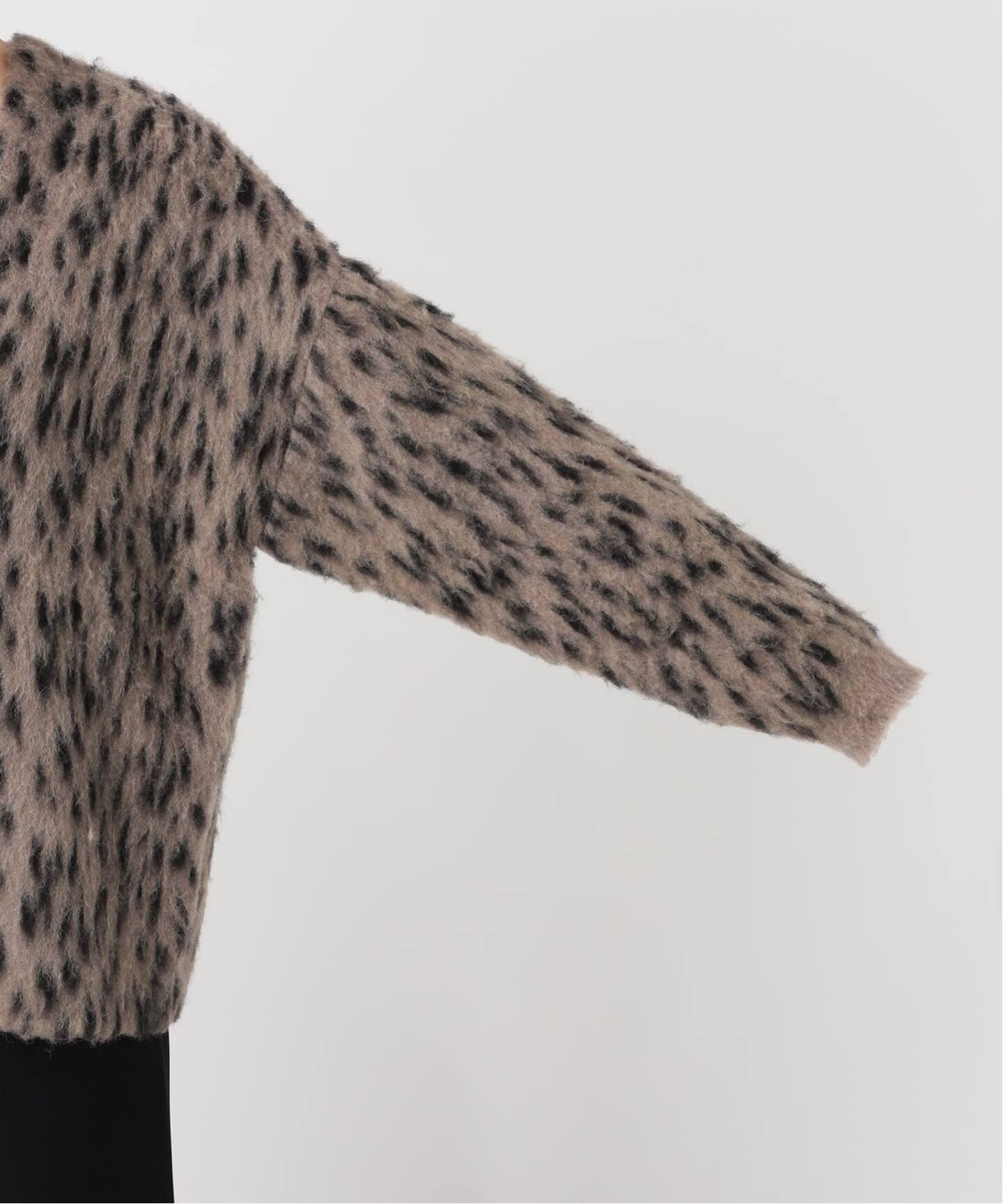 レオパードジャガードカーディガン（ニット／セーター）｜AP STUDIO