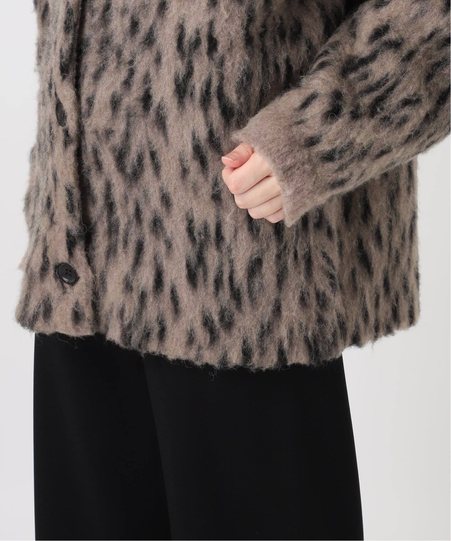 レオパードジャガードカーディガン（ニット／セーター）｜AP STUDIO