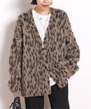 レオパードジャガードカーディガン