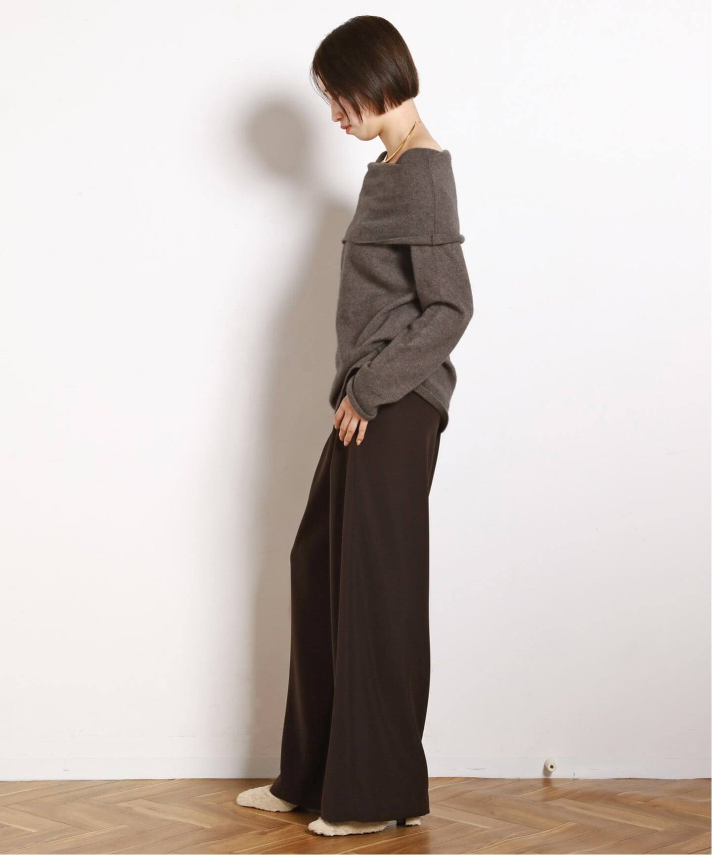 【ほぼ未使用✨】AP STUDIO ウール100% ふわふわニット　黒　秋冬活躍 Fluffy Off Shoulder Knit（ニット／セーター）｜AP STUDIO（エーピー