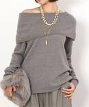 《予約》*Fluffy Off Shoulder Knit