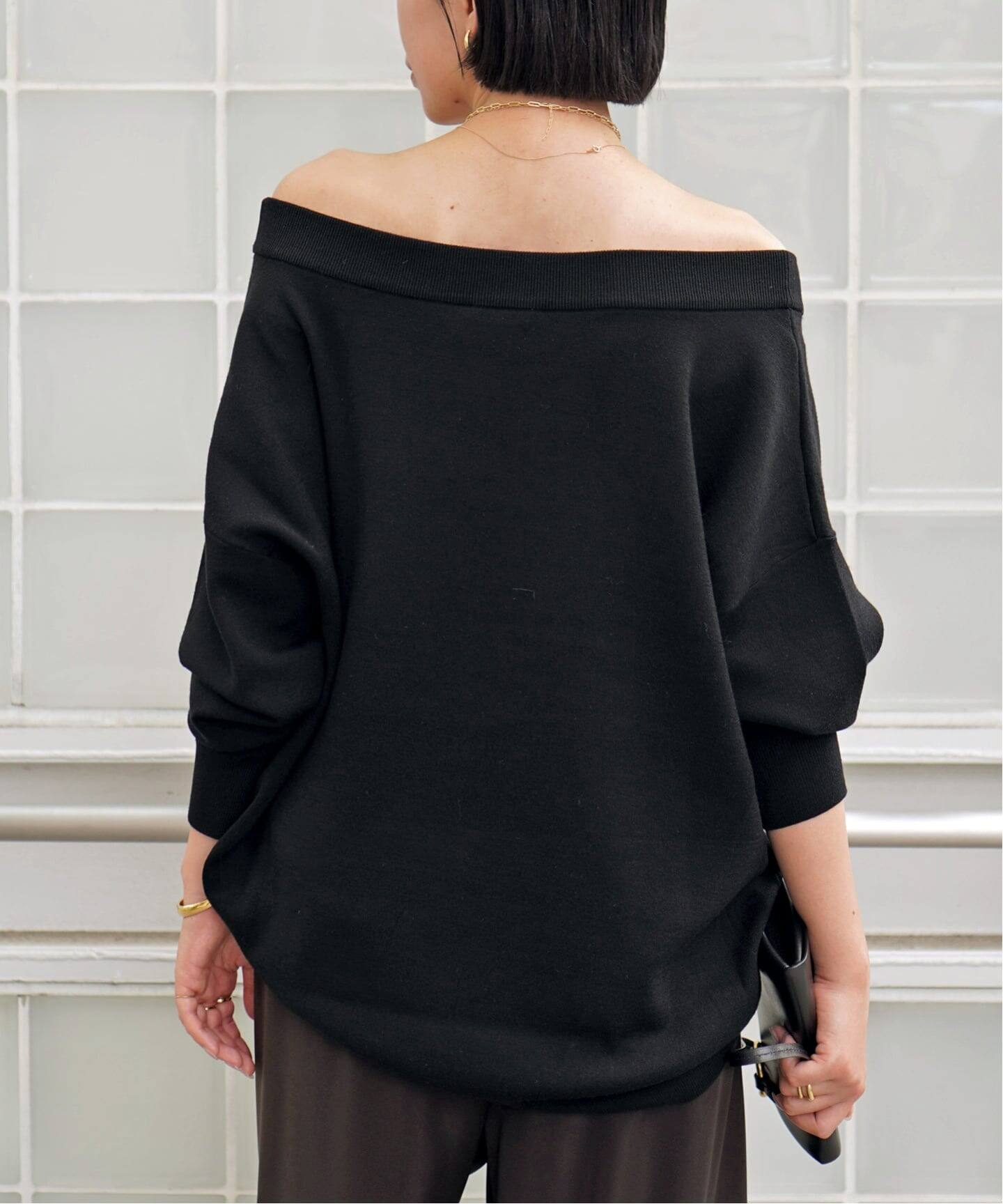 リラックスオフショルダーニット（ニット／セーター）｜AP STUDIO