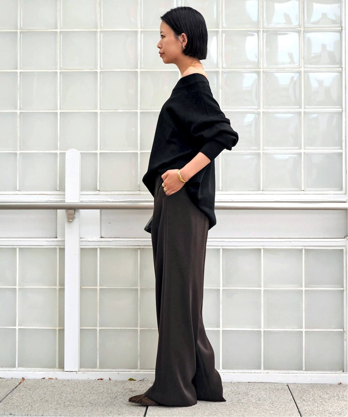 リラックスオフショルダーニット（ニット／セーター）｜AP STUDIO