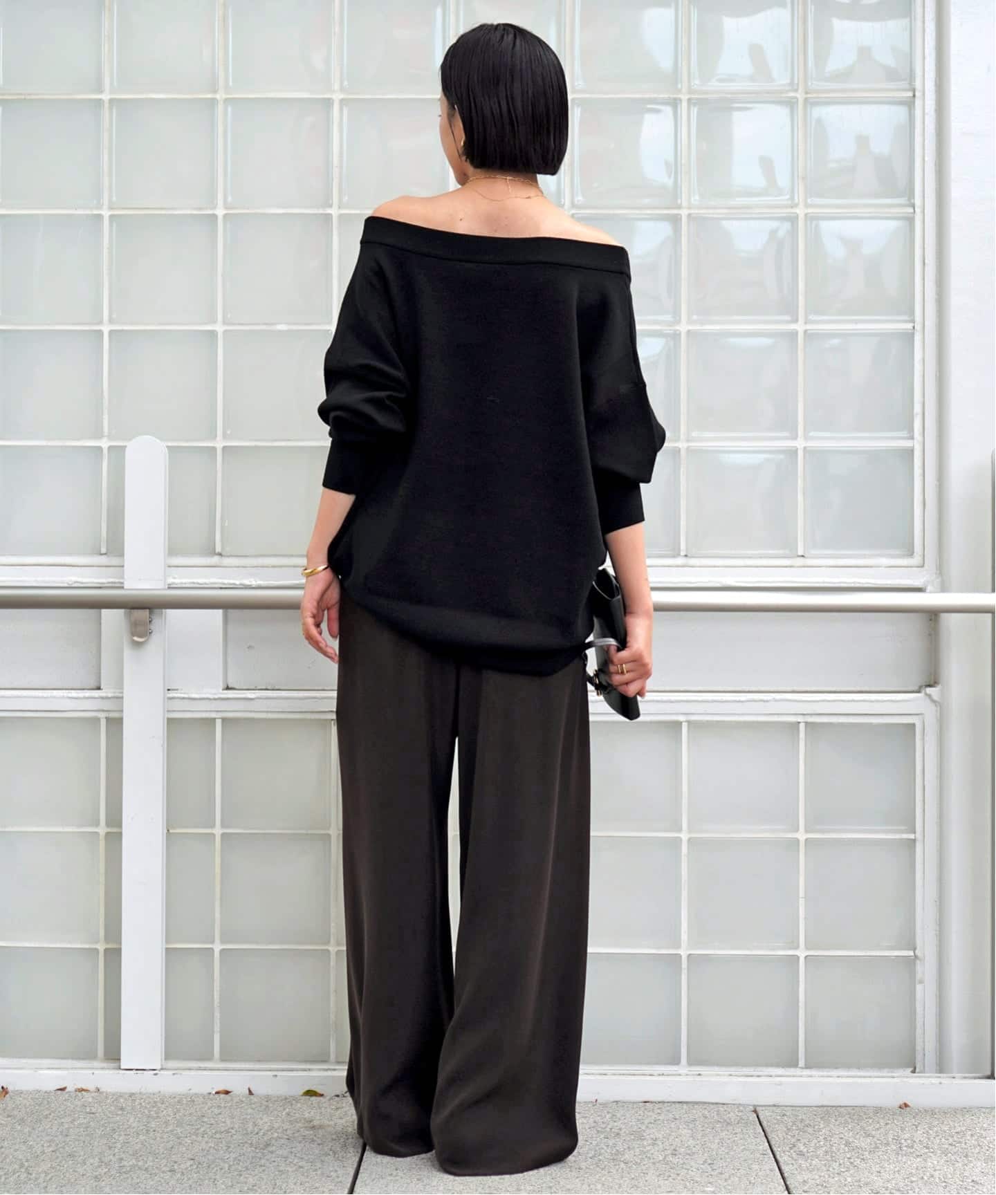 リラックスオフショルダーニット（ニット／セーター）｜AP STUDIO