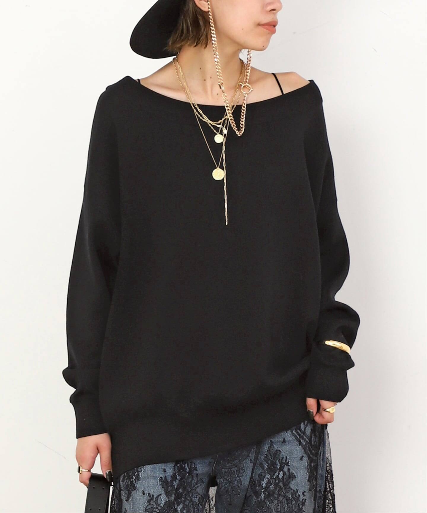 AP STUDIO★リラックスオフショルダーニット Deuxieme リラックスオフショルダーニット（ニット／セーター）｜AP STUDIO