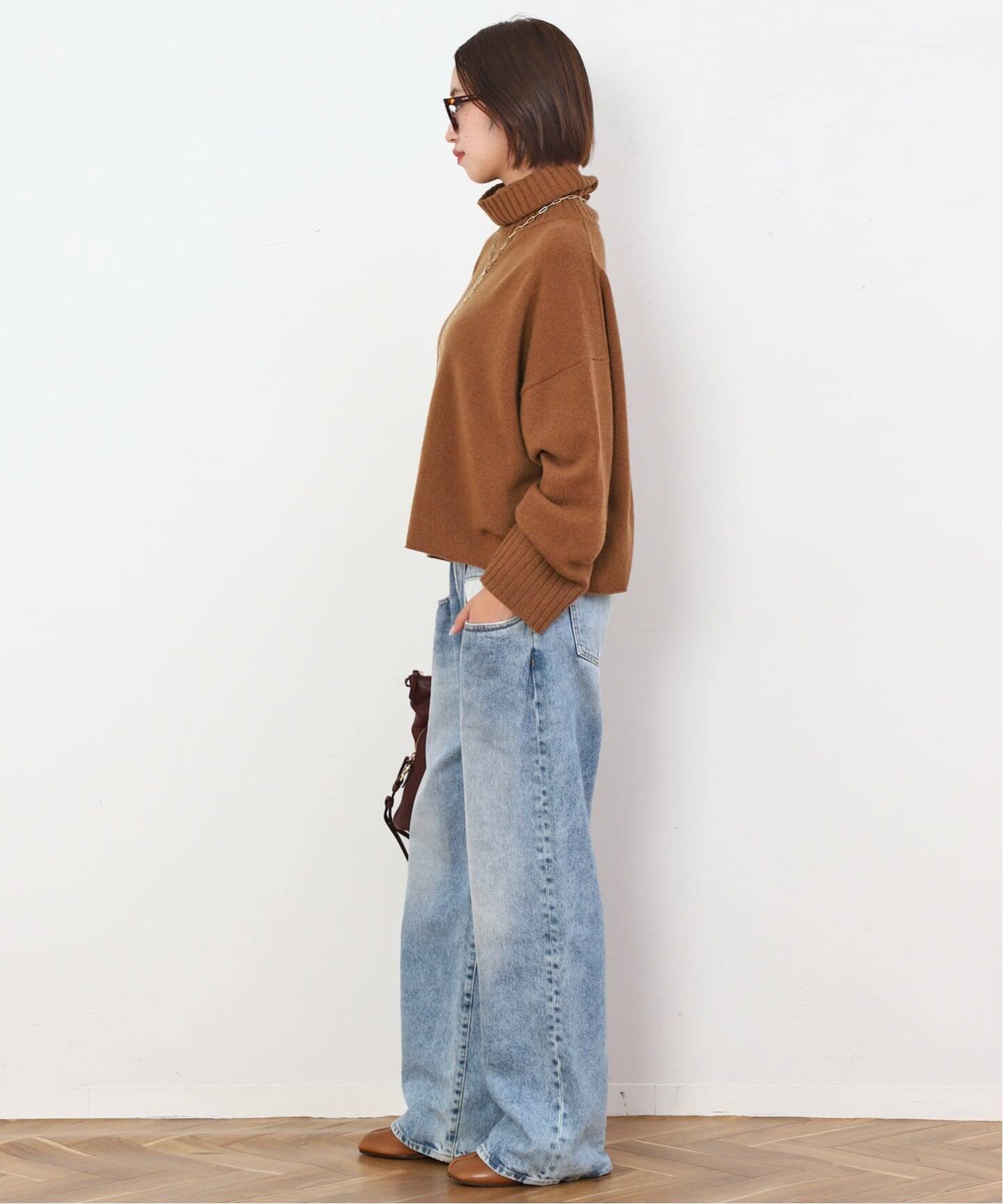 新品　DRAE AP STUDIO ポンチョ　ニット　カシミア　タートルネック 新品 DRAE AP STUDIO ポンチョ ニット カシミア タートルネック