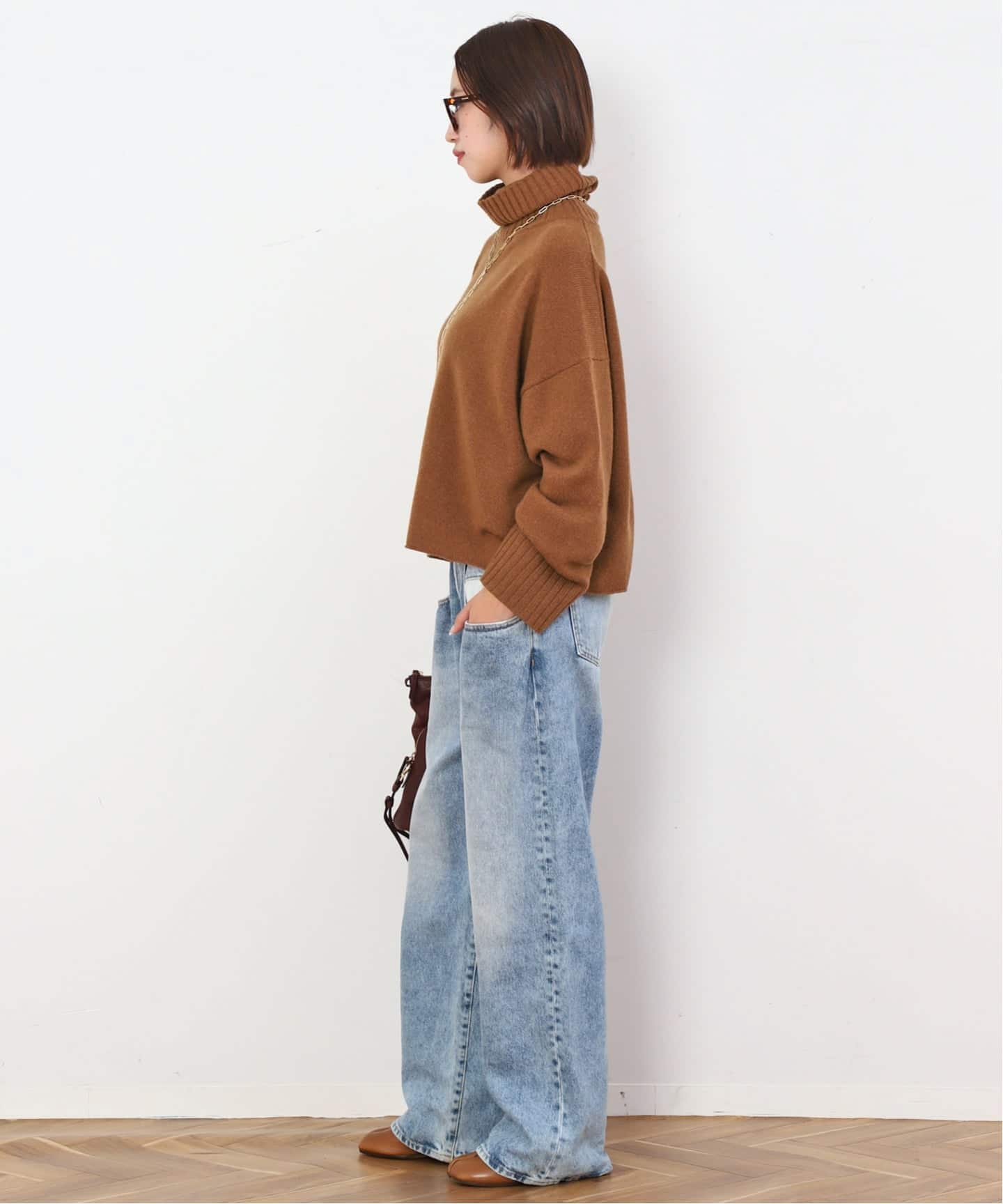 けみごろうAP studio APストゥディオタートルネックポンチョ☆ クロップドタートルネックニット（ニット／セーター）｜AP STUDIO