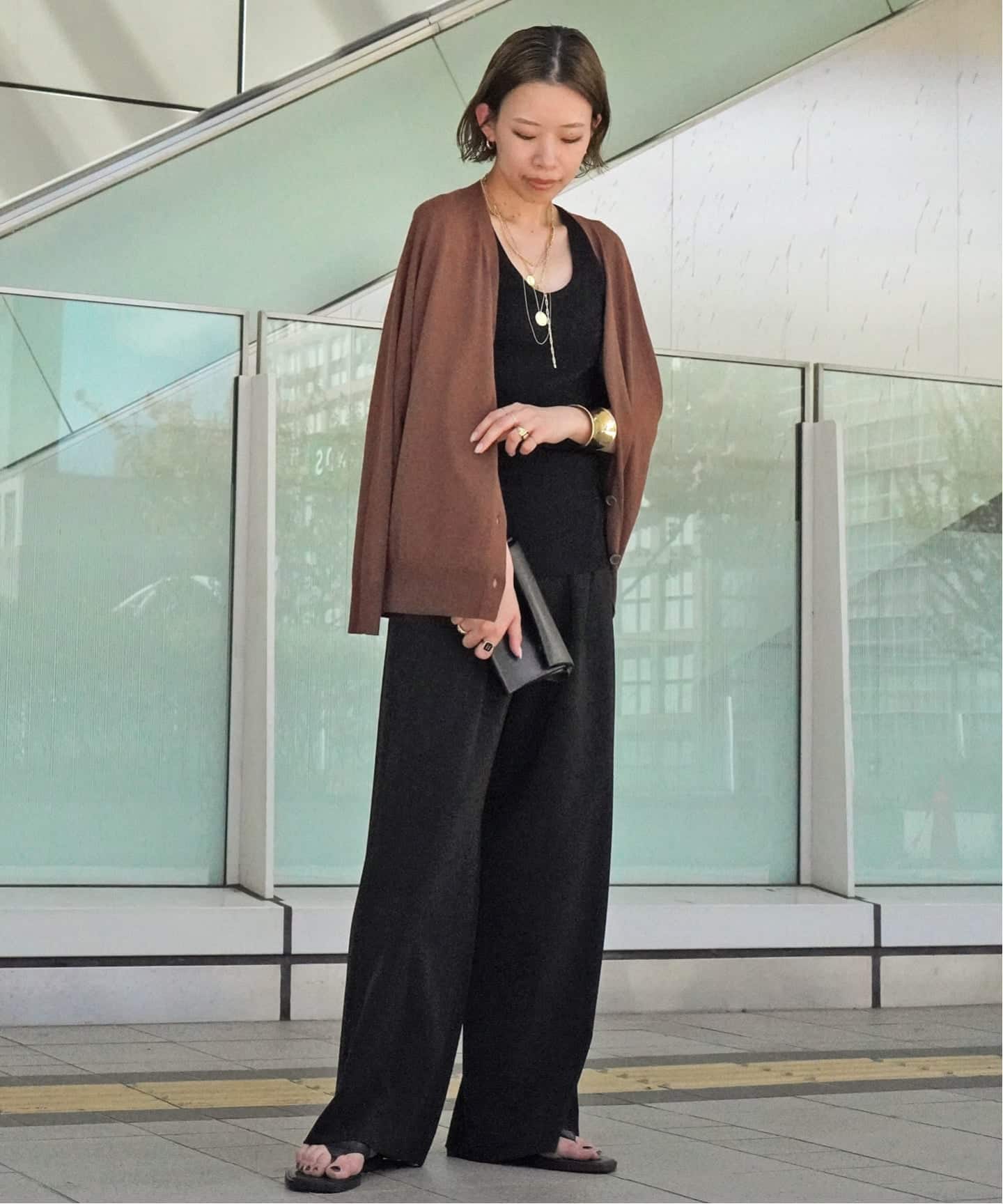 ニット セーター *Fine Cotton Vneck Cardigan レディース Fine Cotton Vneck Cardigan（ニット／セーター）｜AP STUDIO