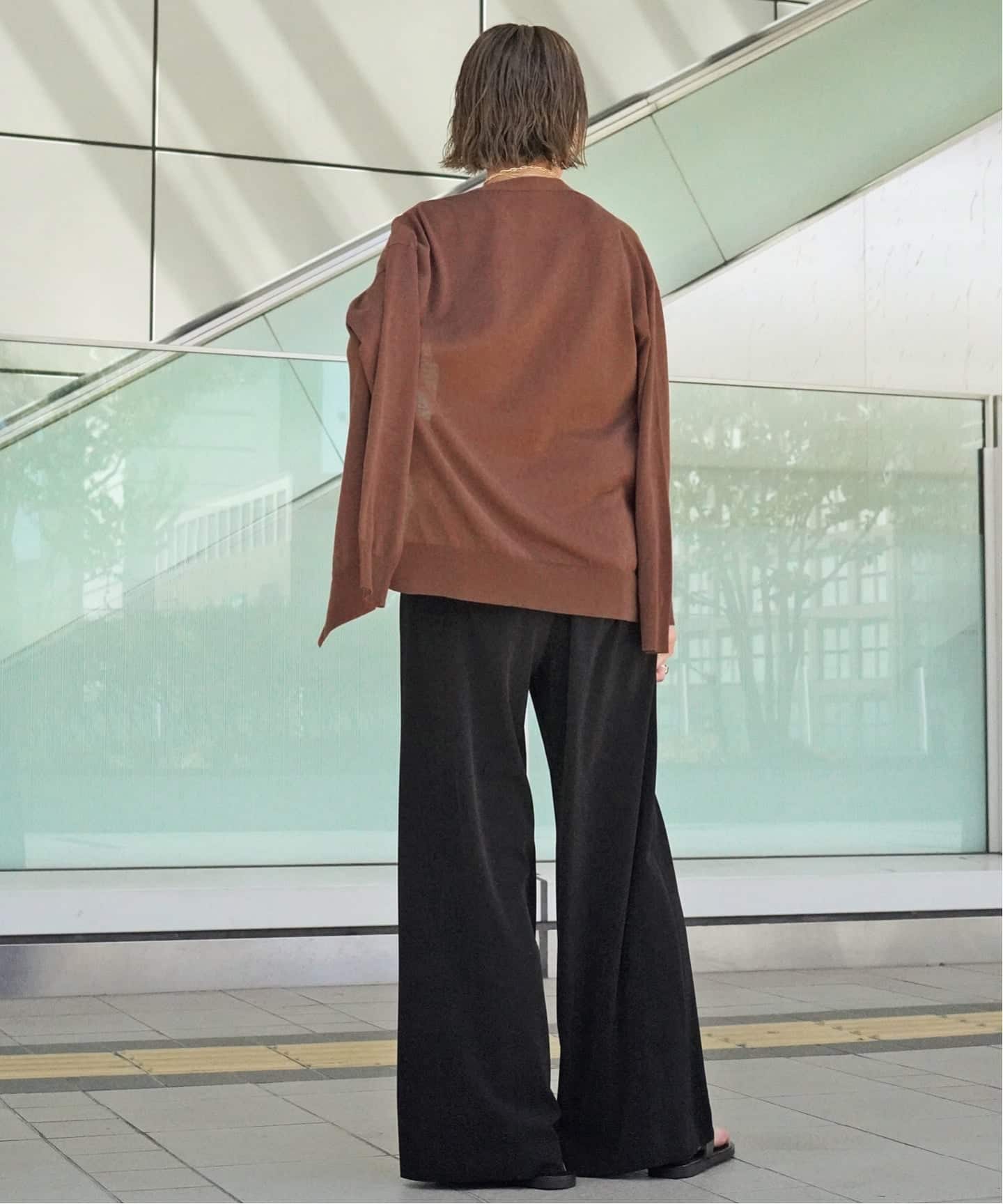 Fine Cotton Vneck Cardigan（ニット／セーター）｜AP STUDIO