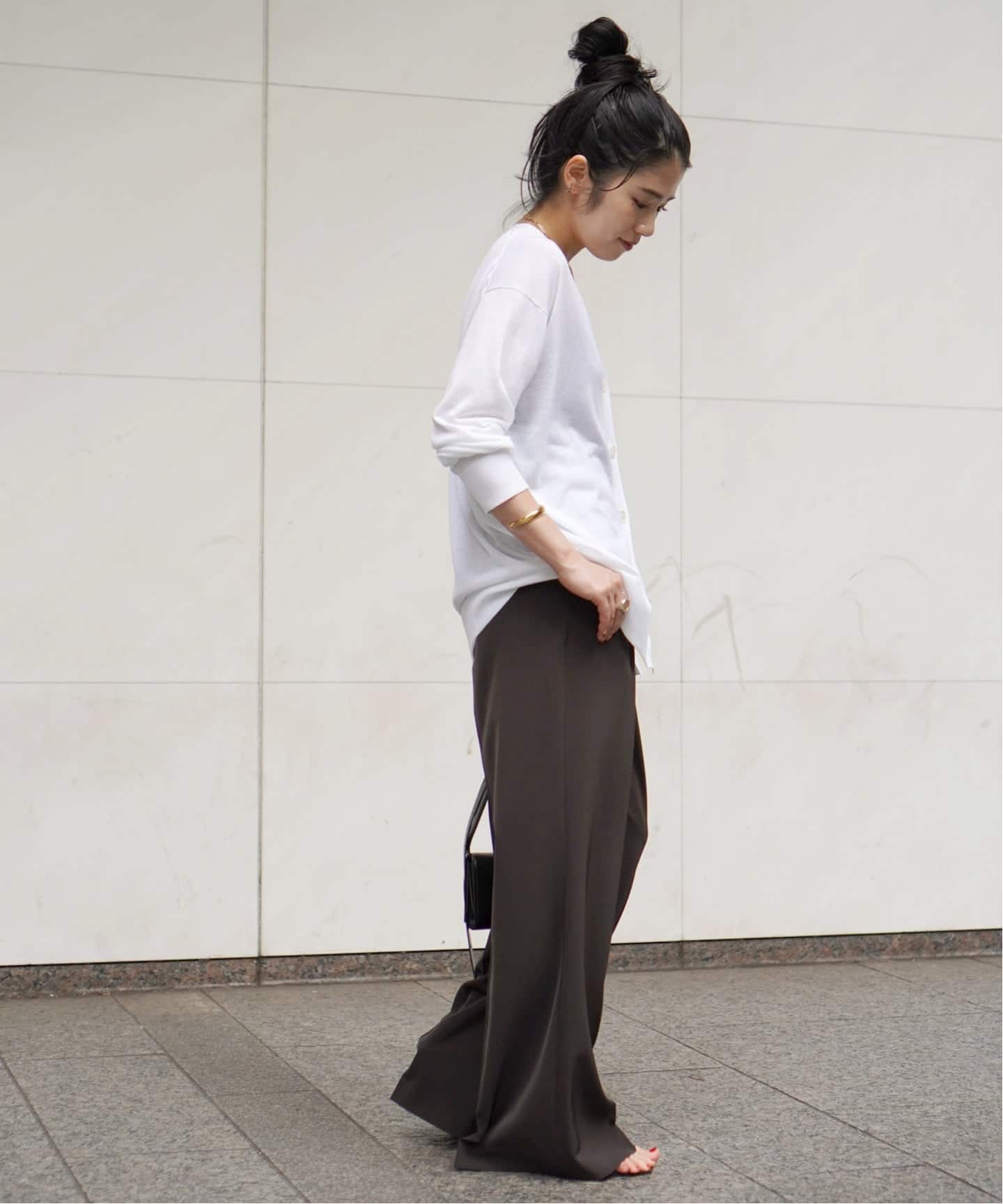 Fine Cotton Vneck Cardigan（ニット／セーター）｜AP STUDIO