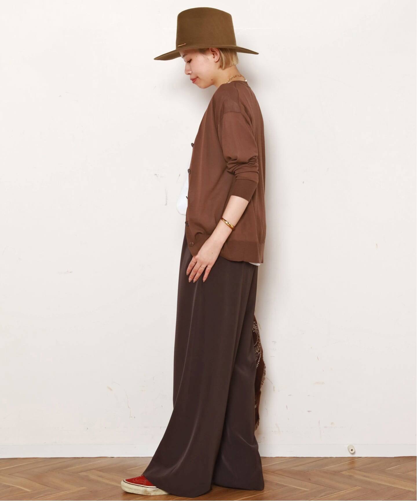 Fine Cotton Vneck Cardigan（ニット／セーター）｜AP STUDIO