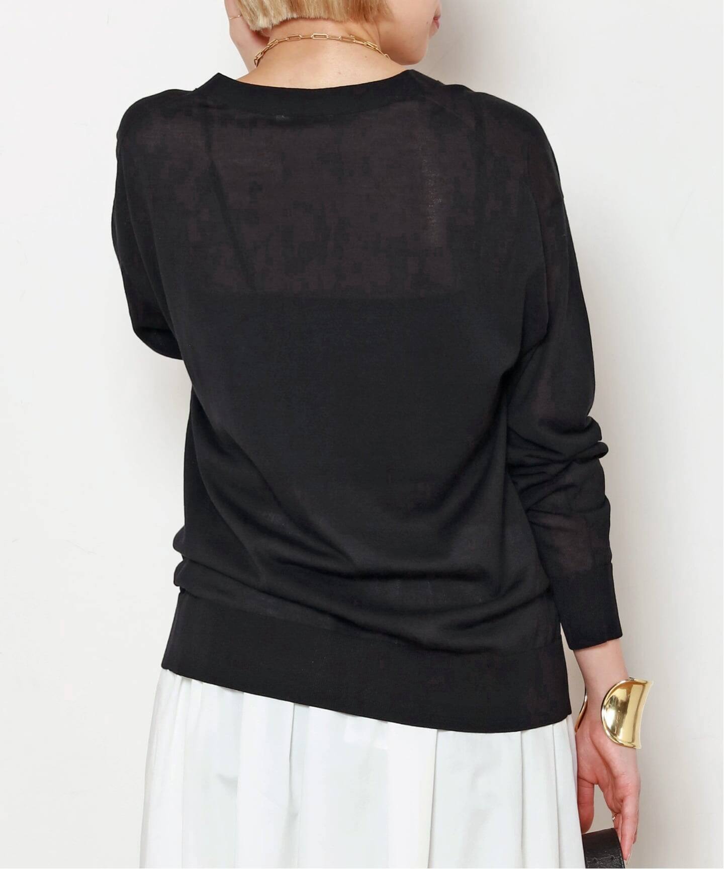 Fine Cotton Vneck Cardigan（ニット／セーター）｜AP STUDIO