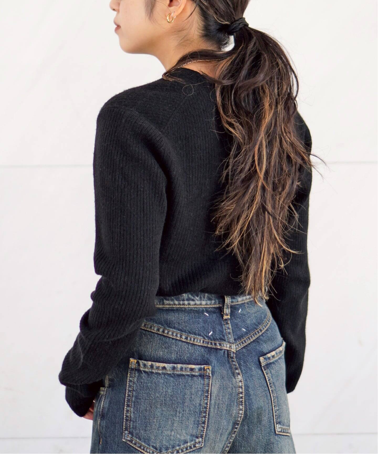 カシミヤロングリブプルオーバー（ニット／セーター）｜AP STUDIO