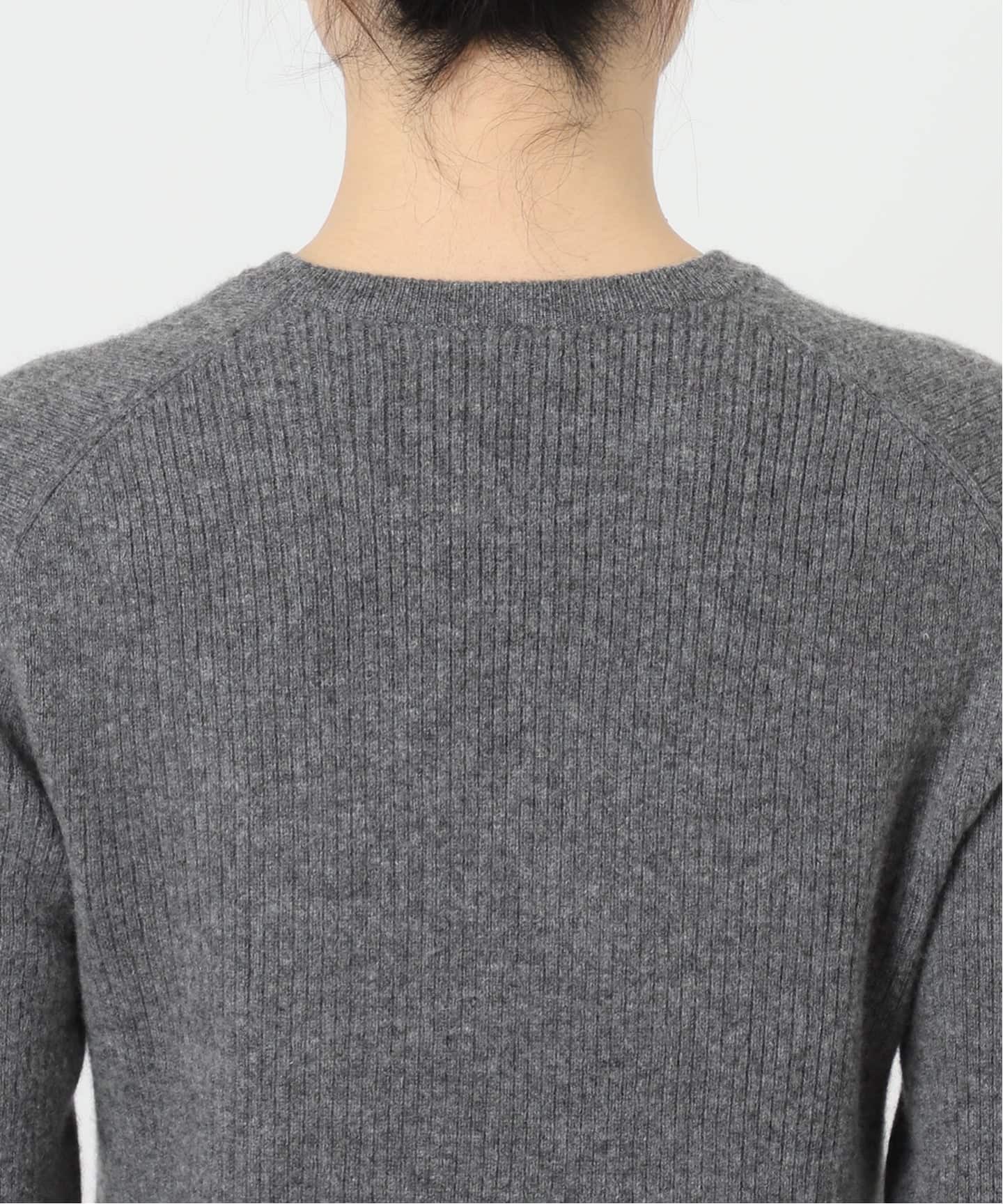 未使用級✨AP STUDIO 2024 リブニットケープ グレー カシミヤ混 2024