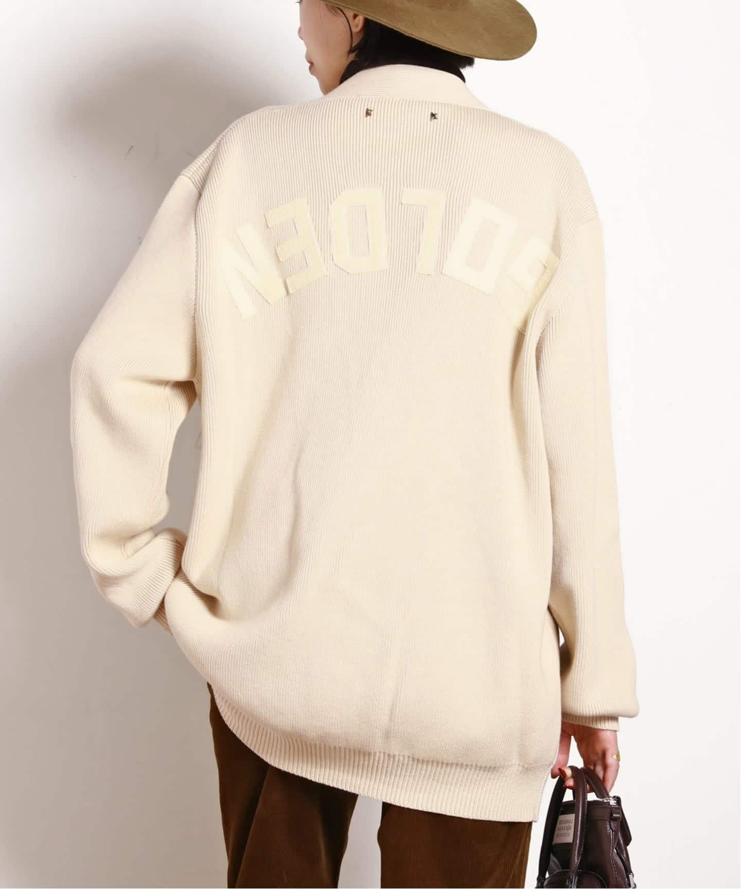 ゴールデングース☆カーディガン GOLDEN GOOSE / ゴールデングース】RIB EMBROIDERY CARDIGAN