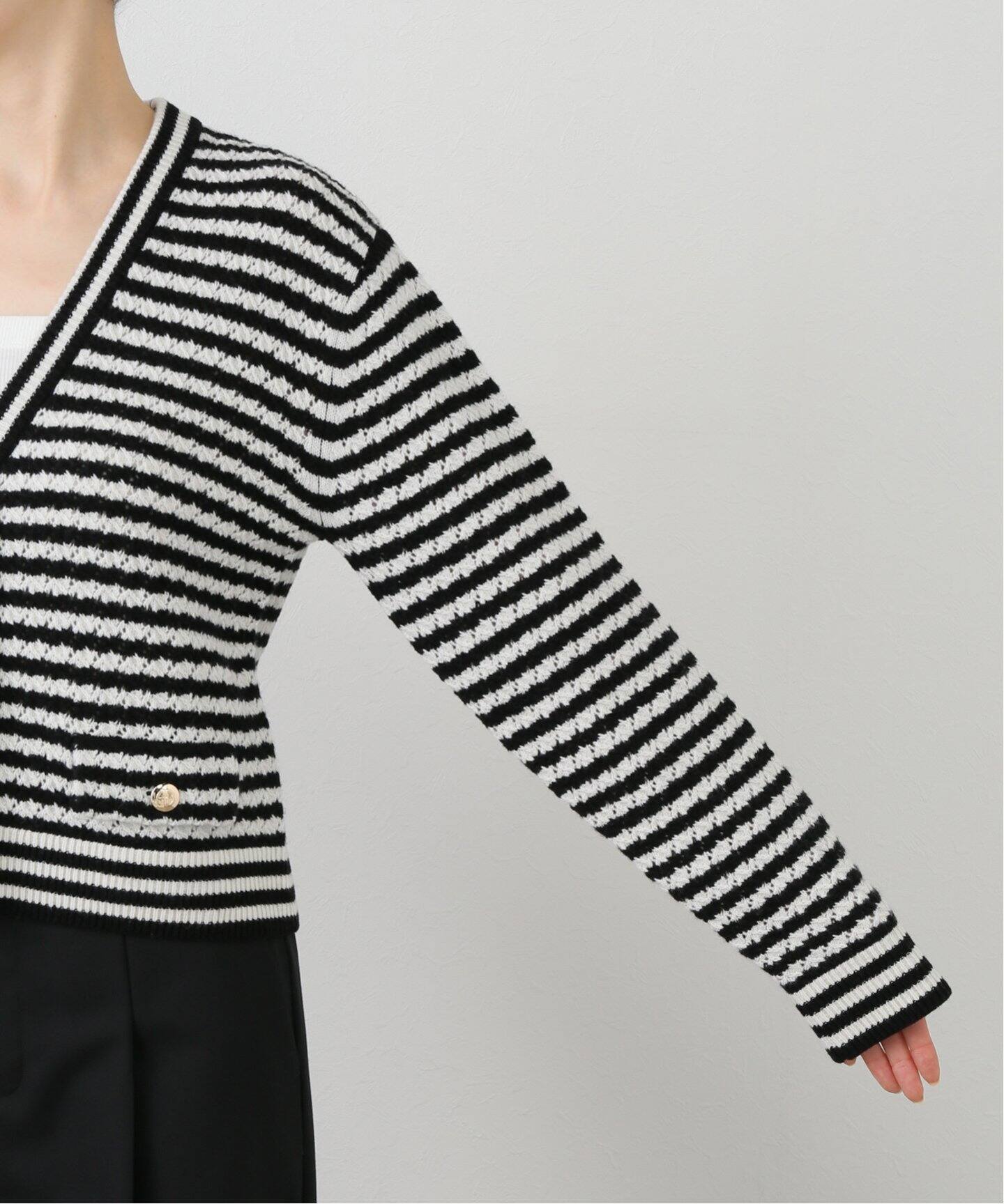 カーディガン 「ANINE BING/アニン ビン」GWEN CARDIGAN レディース ANINE BING Gwen Striped Wool-Cashmere Cardigan | Neiman Marcus
