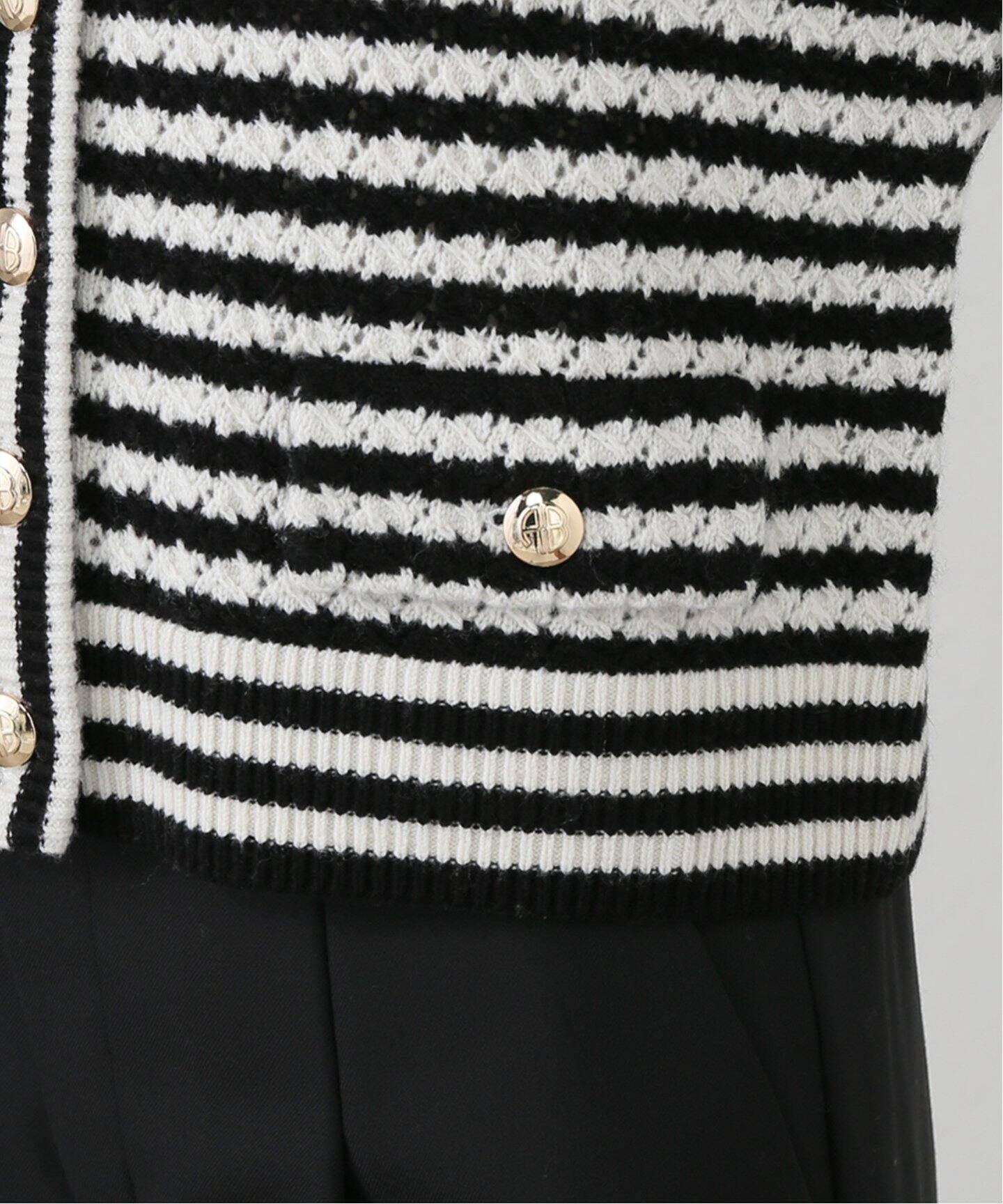 カーディガン 「ANINE BING/アニン ビン」GWEN CARDIGAN レディース ANINE BING Gwen Striped Wool-Cashmere Cardigan | Neiman Marcus