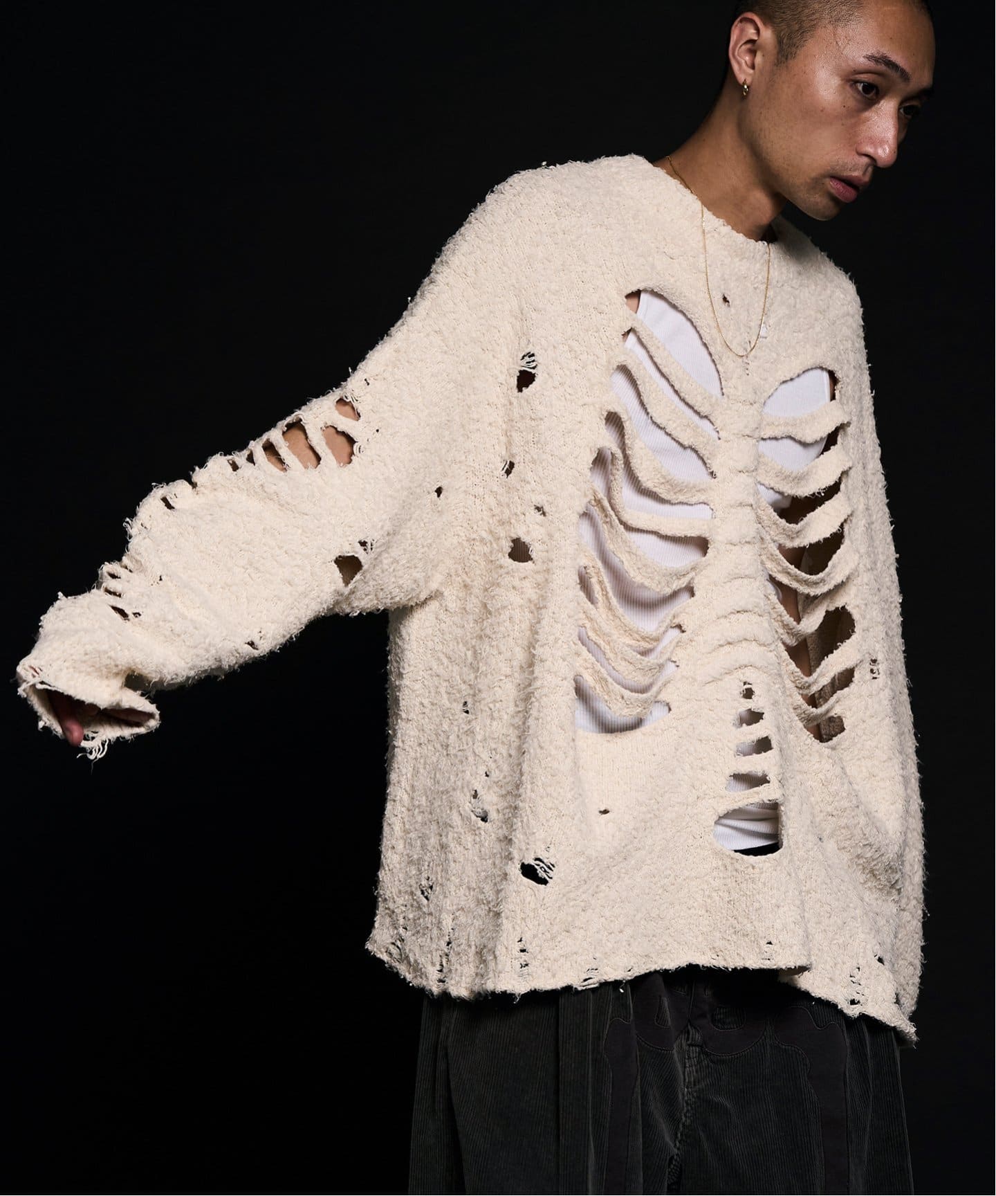 doublet / ダブレット RIBCAGE KNIT PULLOVER（ニット／セーター