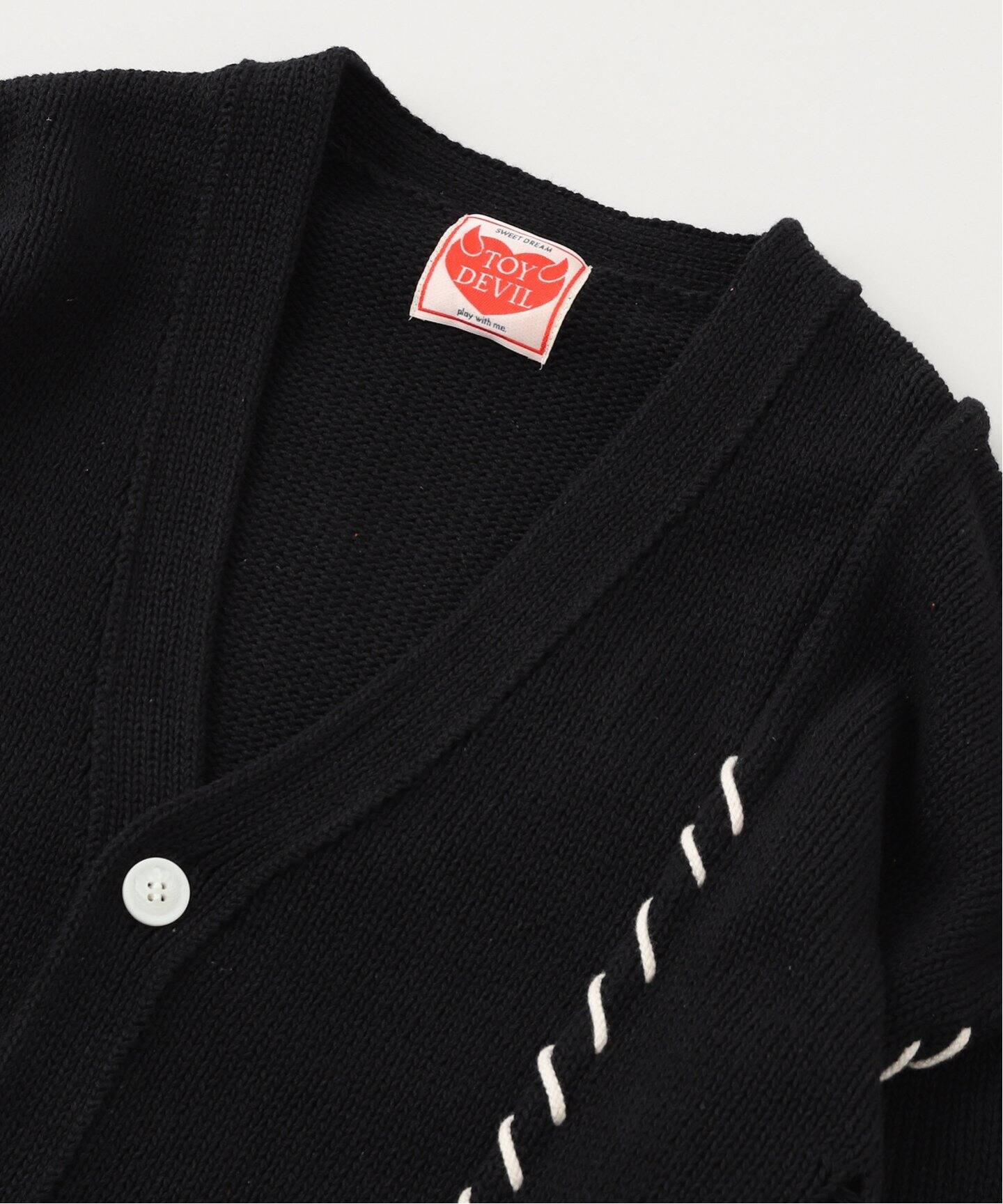 トップス TOY DEVIL KNIT BLOUSON Kapital | SWT Knit THRILLER Damaged DEVIL Hoodie (STUDS