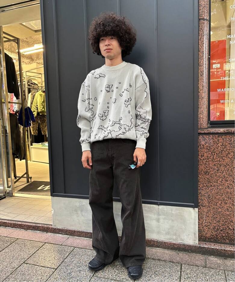 BAL / バル JACQUARD COTTON CREWNECK SWEATER（ニット／セーター 