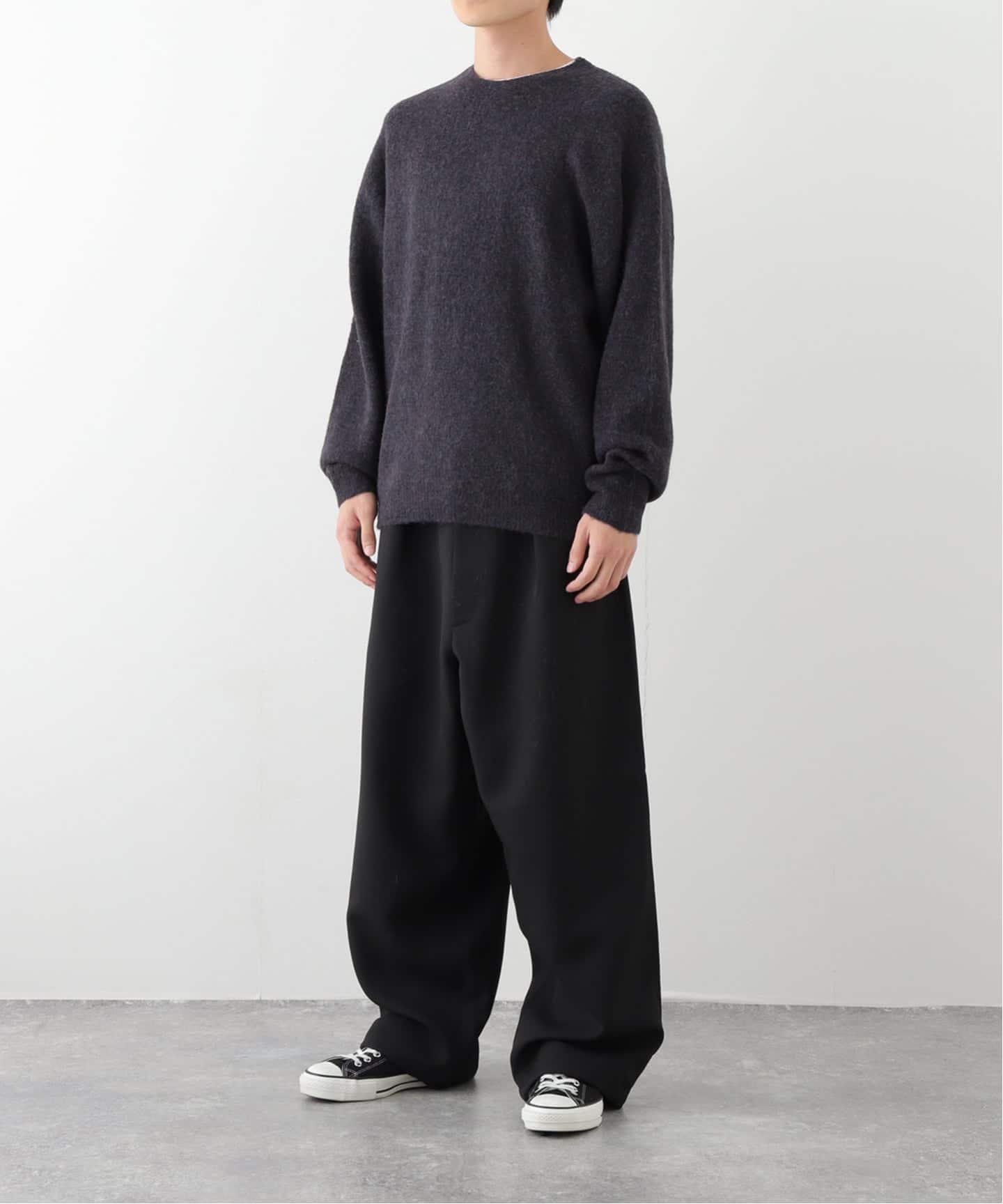 YAK / ヤク アルパカ ブレンド タック ニット（ニット／セーター