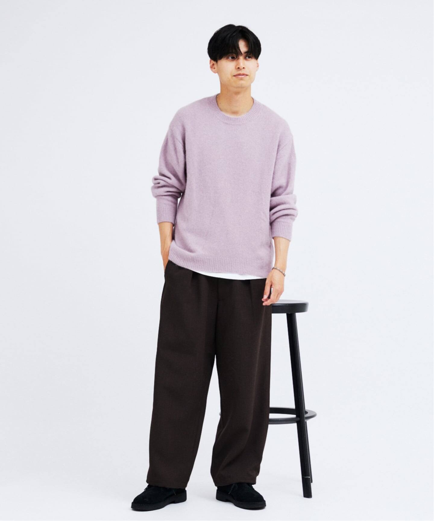 フォックスブレンド” クルーネックニット(ニット/セーター フォックスブレンド” クルーネックニット(ニット/セーター
