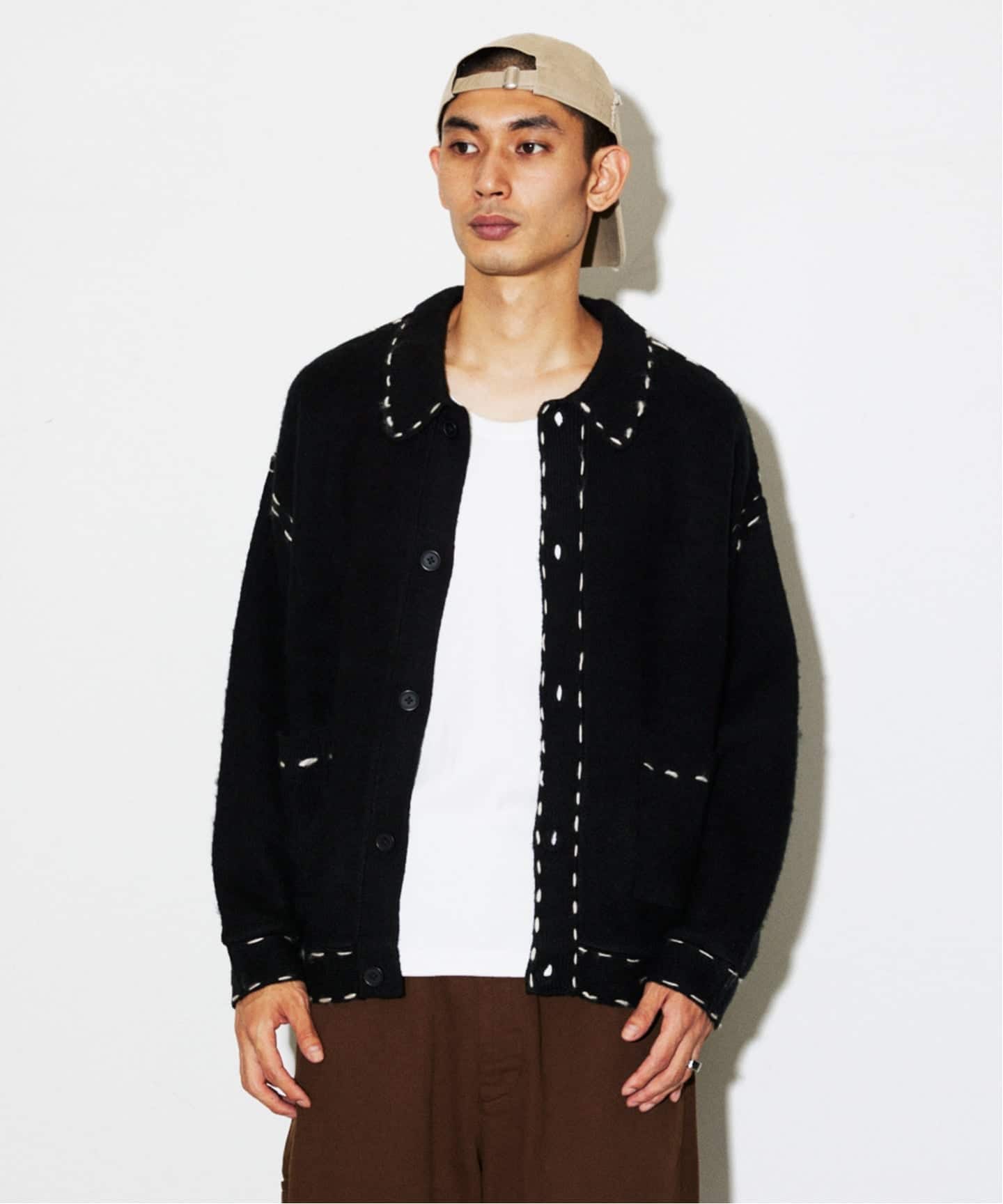 ハンド ステッチ ブラッシュド カーディガン（カーディガン）｜JOURNAL