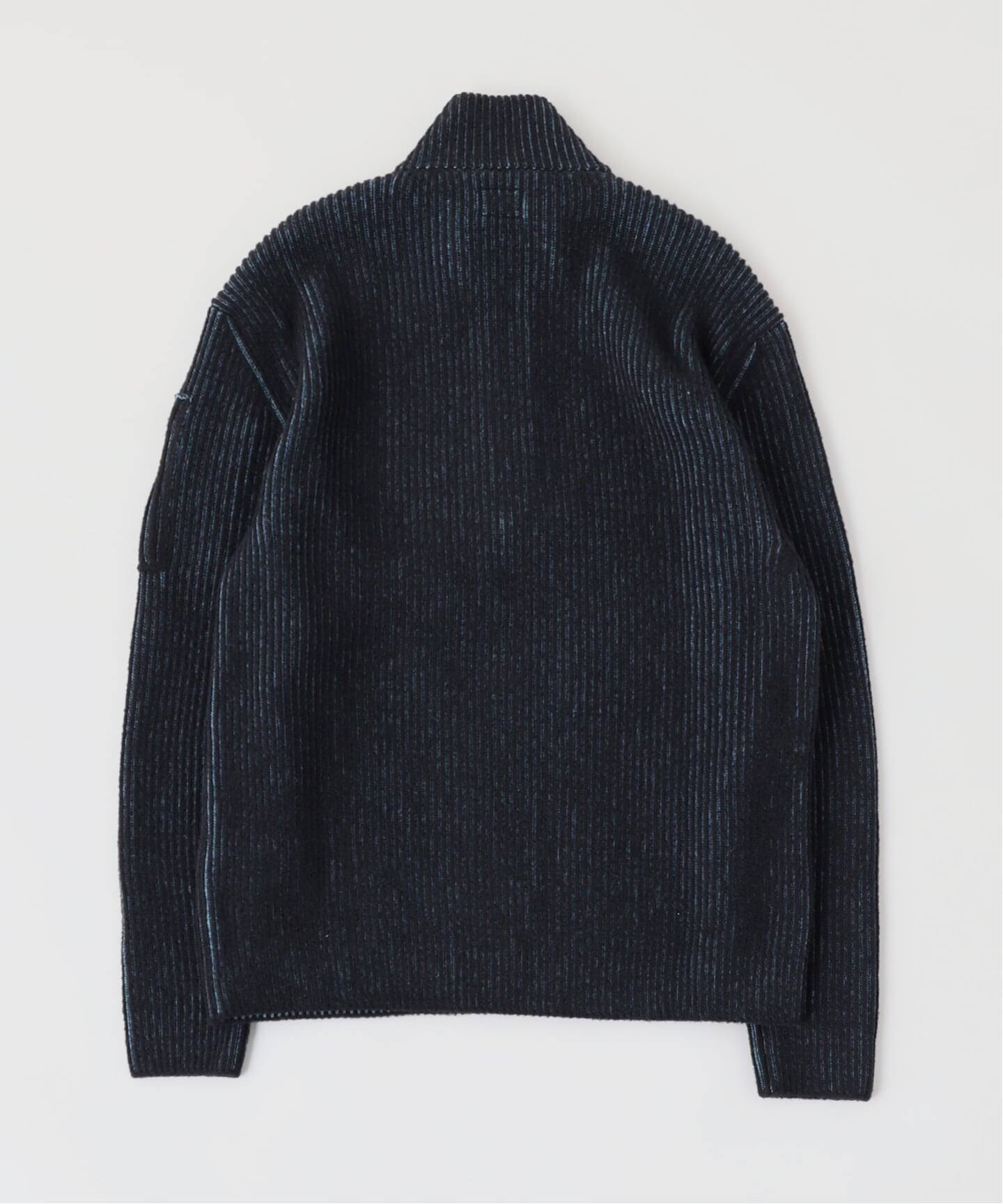 C.P. COMPANY ダークネイビー ニット C.P. Company / シーピーカンパニー KNW POLO COLLAR IN FLEECE KNI