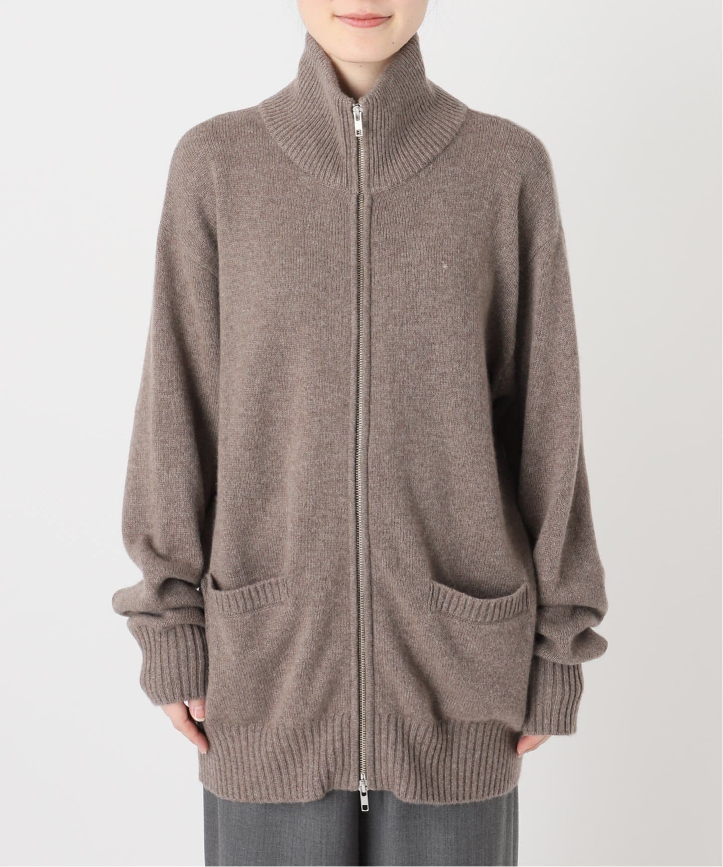 FOLL/フォル】firstclass cashmere driversknit jacket（パーカー