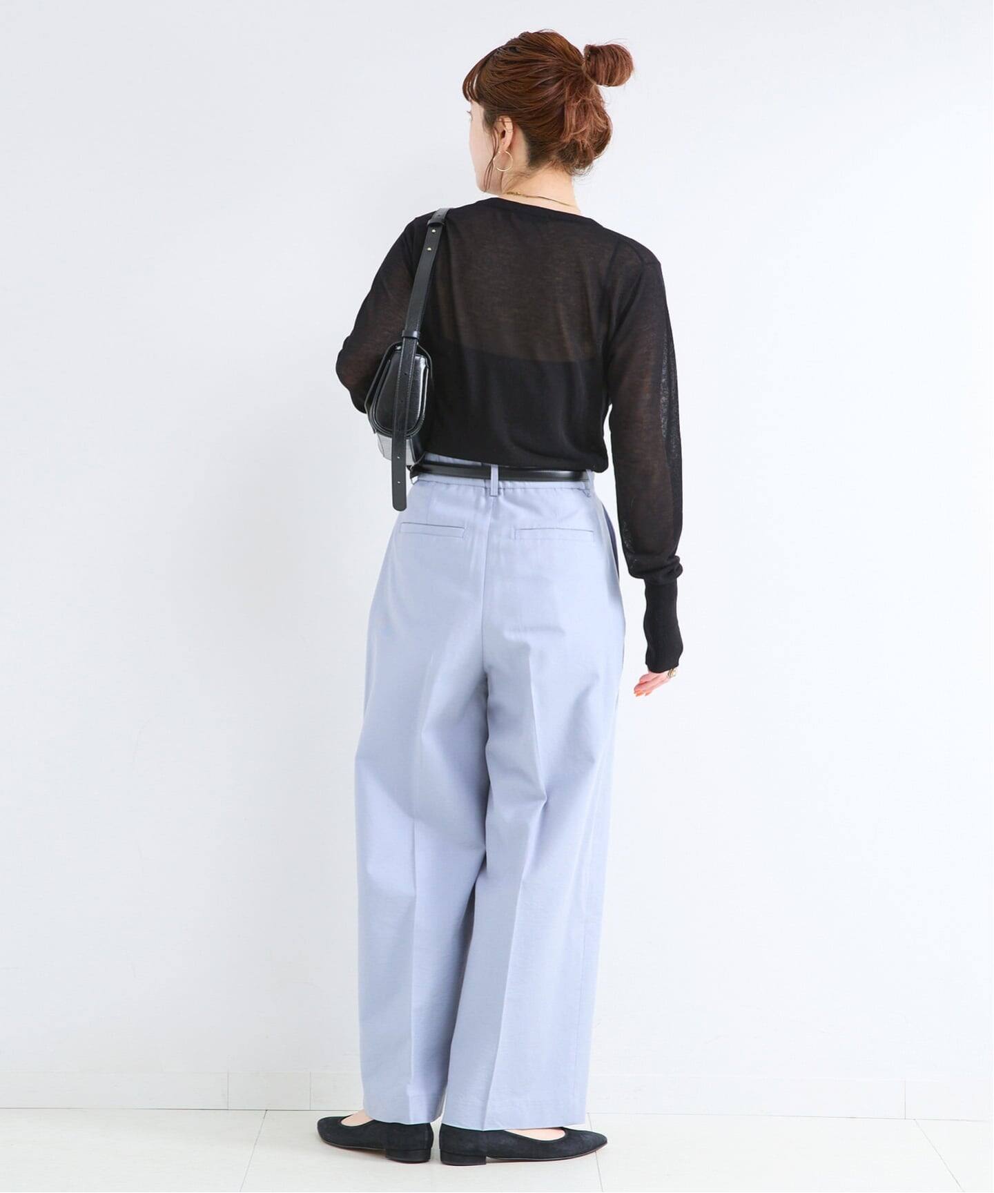 追加》【WEB限定】手洗い可 / シアーニットヘンリープルオーバー