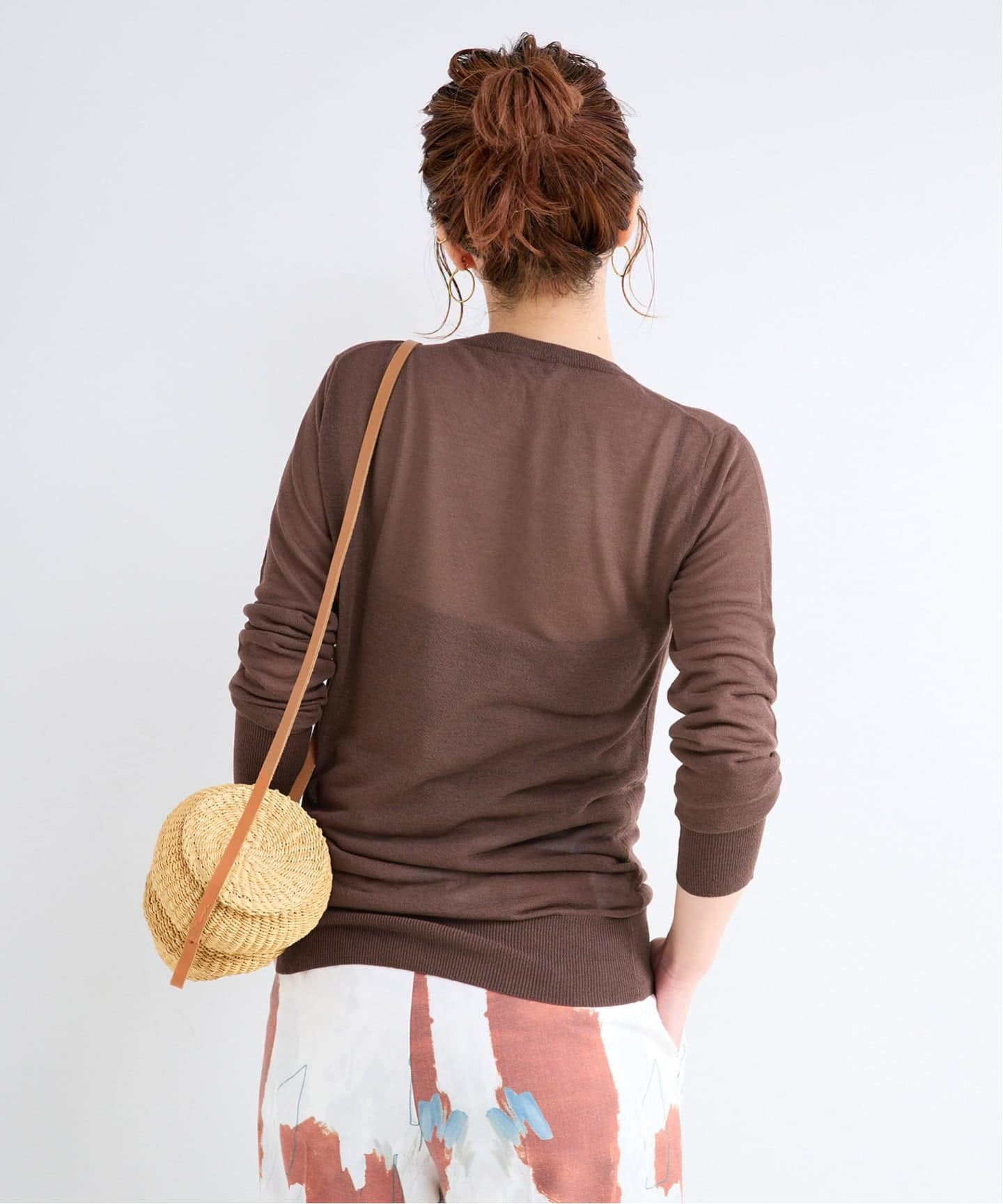 追加》【WEB限定】手洗い可 / シアーニットヘンリープルオーバー