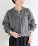 シャギークルーニットカーディガン