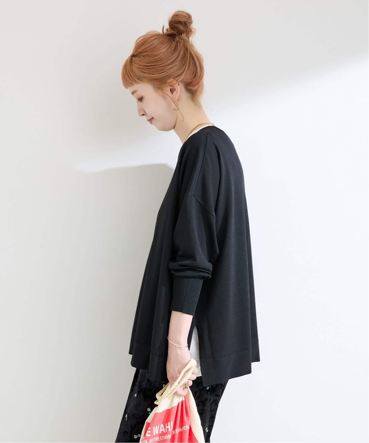 手洗い可 / ドルマンニットプルオーバー（ニット／セーター）｜B.C