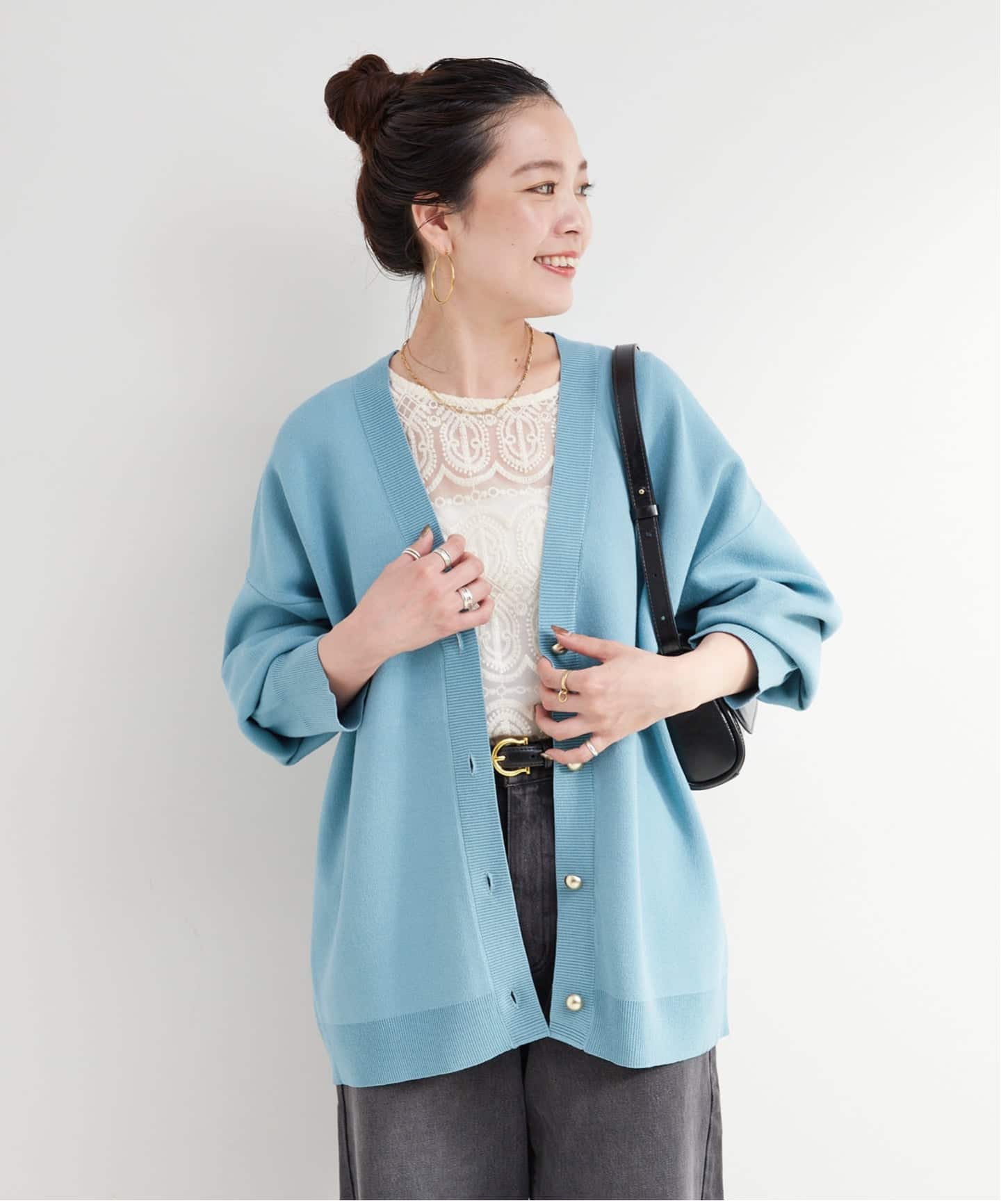 手洗い可 / スムースニットカーディガン（カーディガン）｜B.C