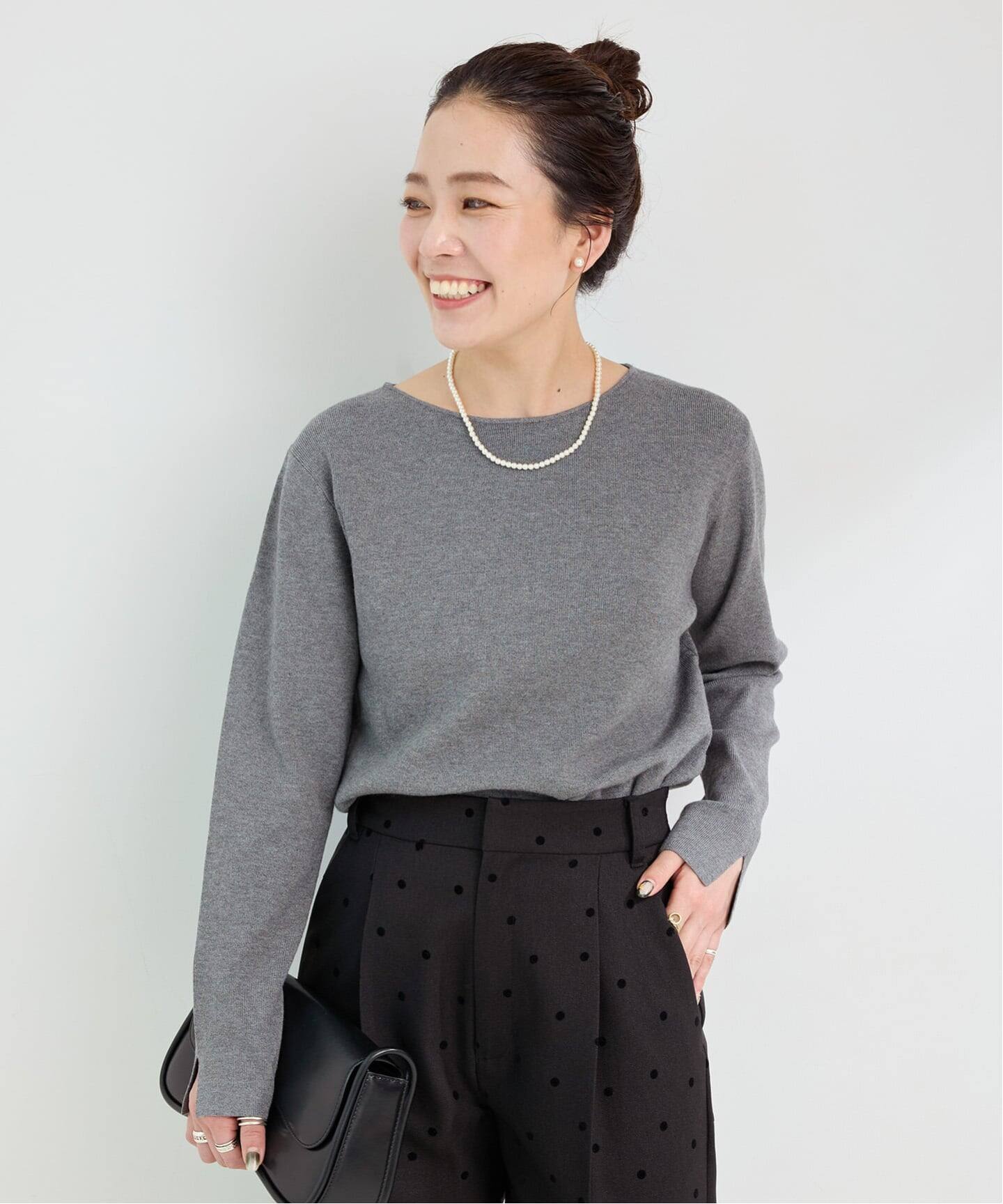 NOBLE 14Gソウハリボートネックプルオーバー Noble（ノーブル）の「14G総針ボートネックプルオーバー（）」 - WEAR