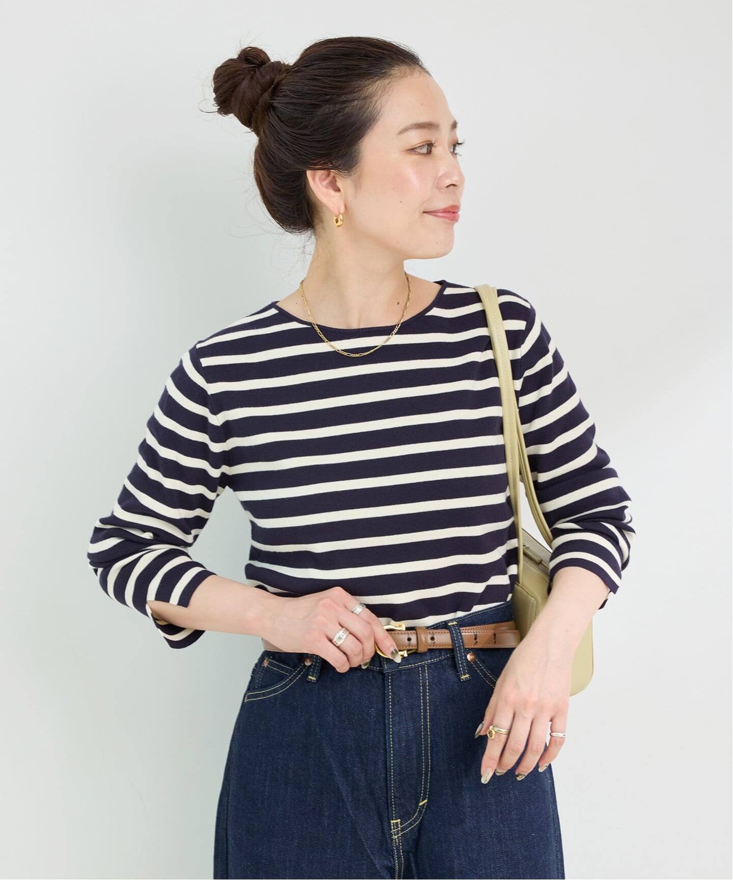 NOBLE 14Gソウハリボートネックプルオーバー Noble（ノーブル）の「14G総針ボートネックプルオーバー（）」 - WEAR