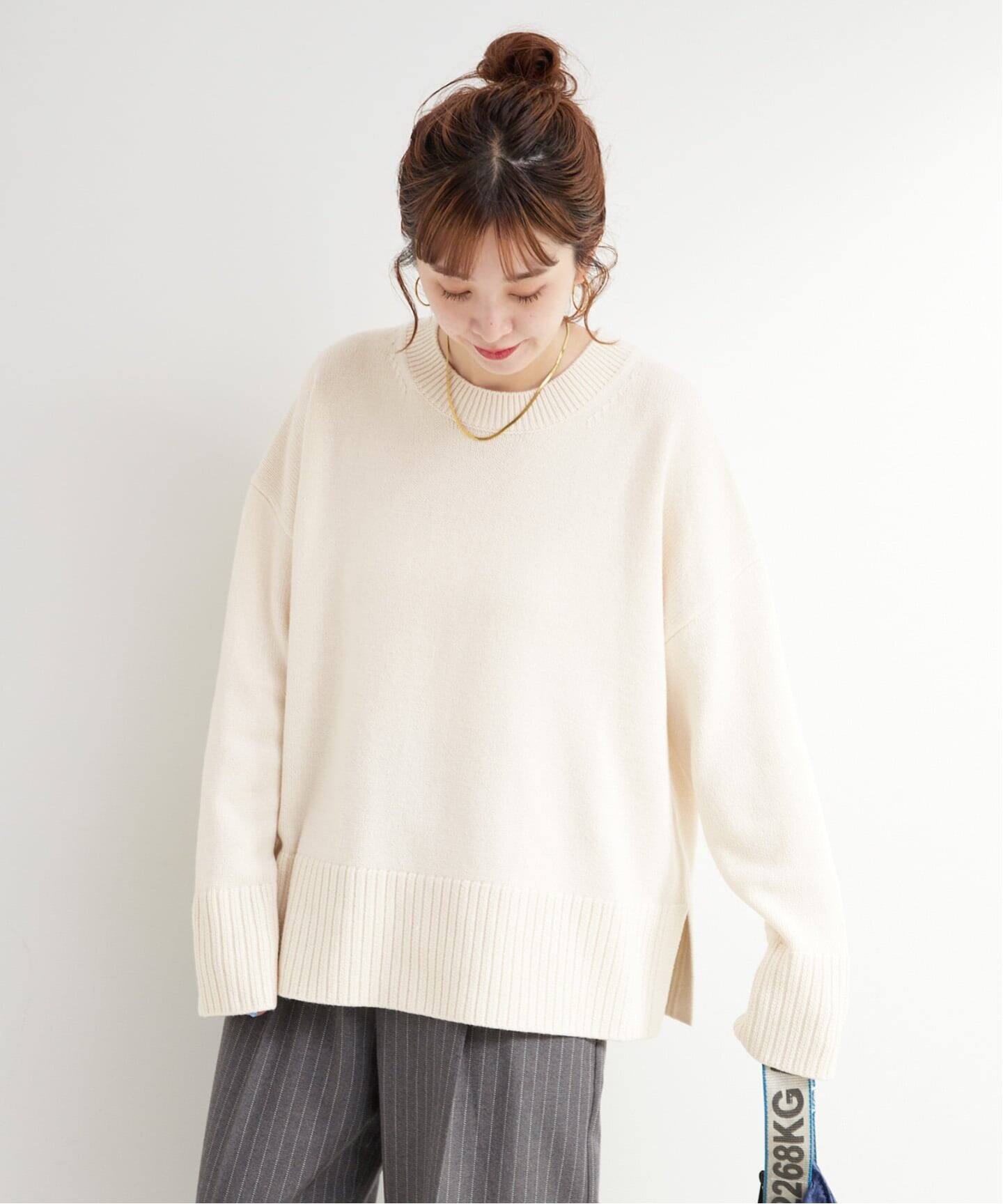 手洗い可 / WOOL混ニットプルオーバー（ニット／セーター）｜B.C STOCK