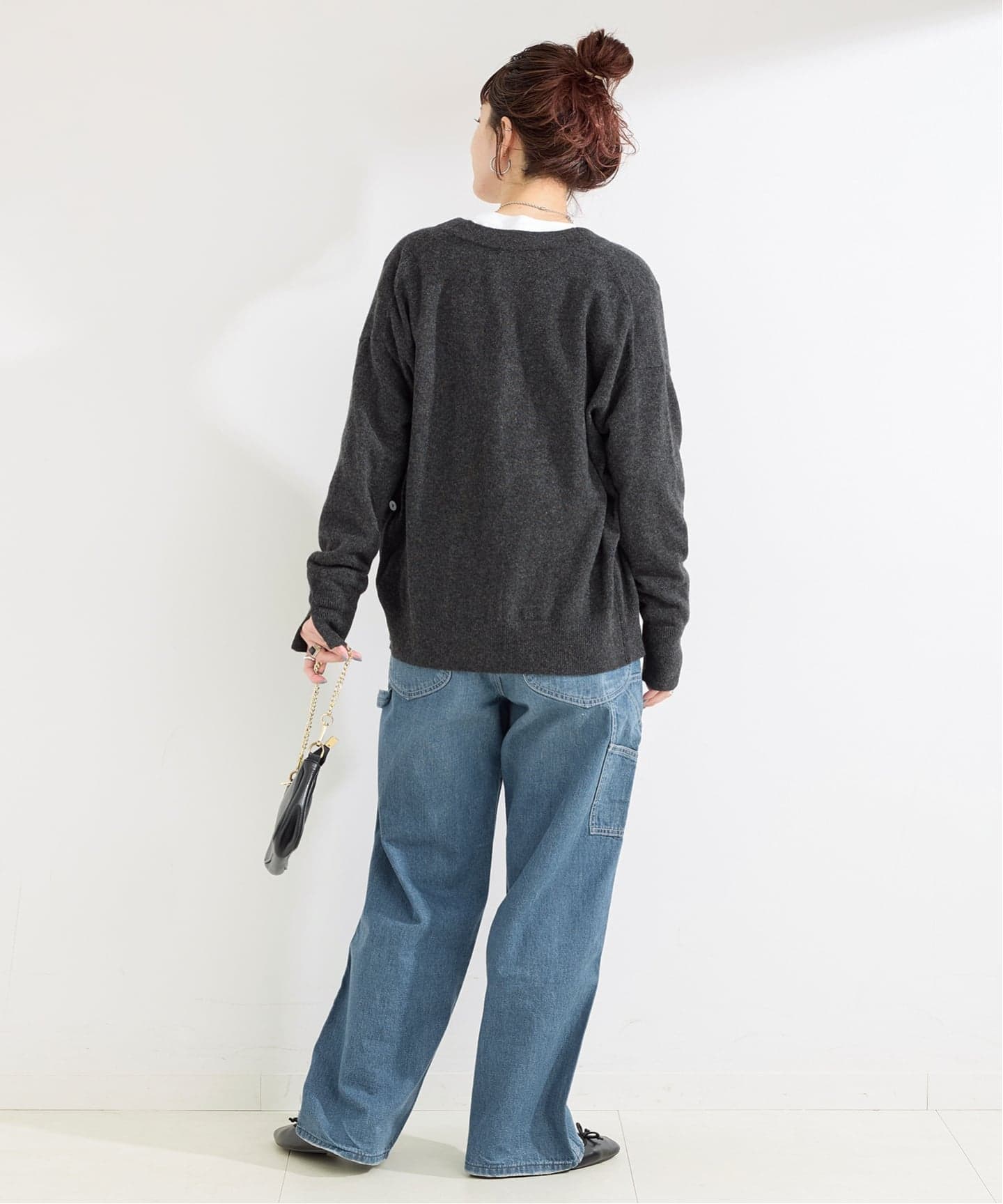 【ブルー B】手洗い可 / カシミヤカシュクールカーディガン 手洗い可 / カシミヤカシュクールカーディガン（カーディガン）｜B.C