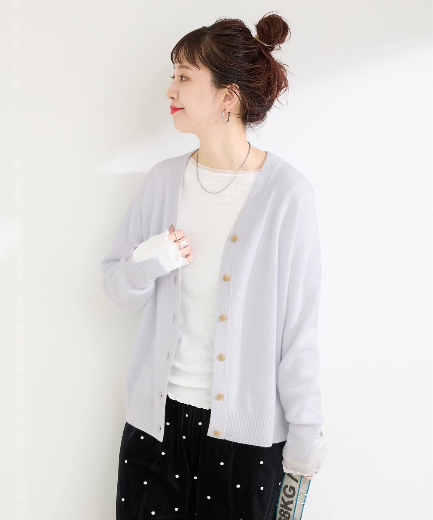 【DAMA collection】カシミヤ100% カシュクールカーディガン 手洗い可 / カシミヤカシュクールカーディガン（カーディガン）｜B.C